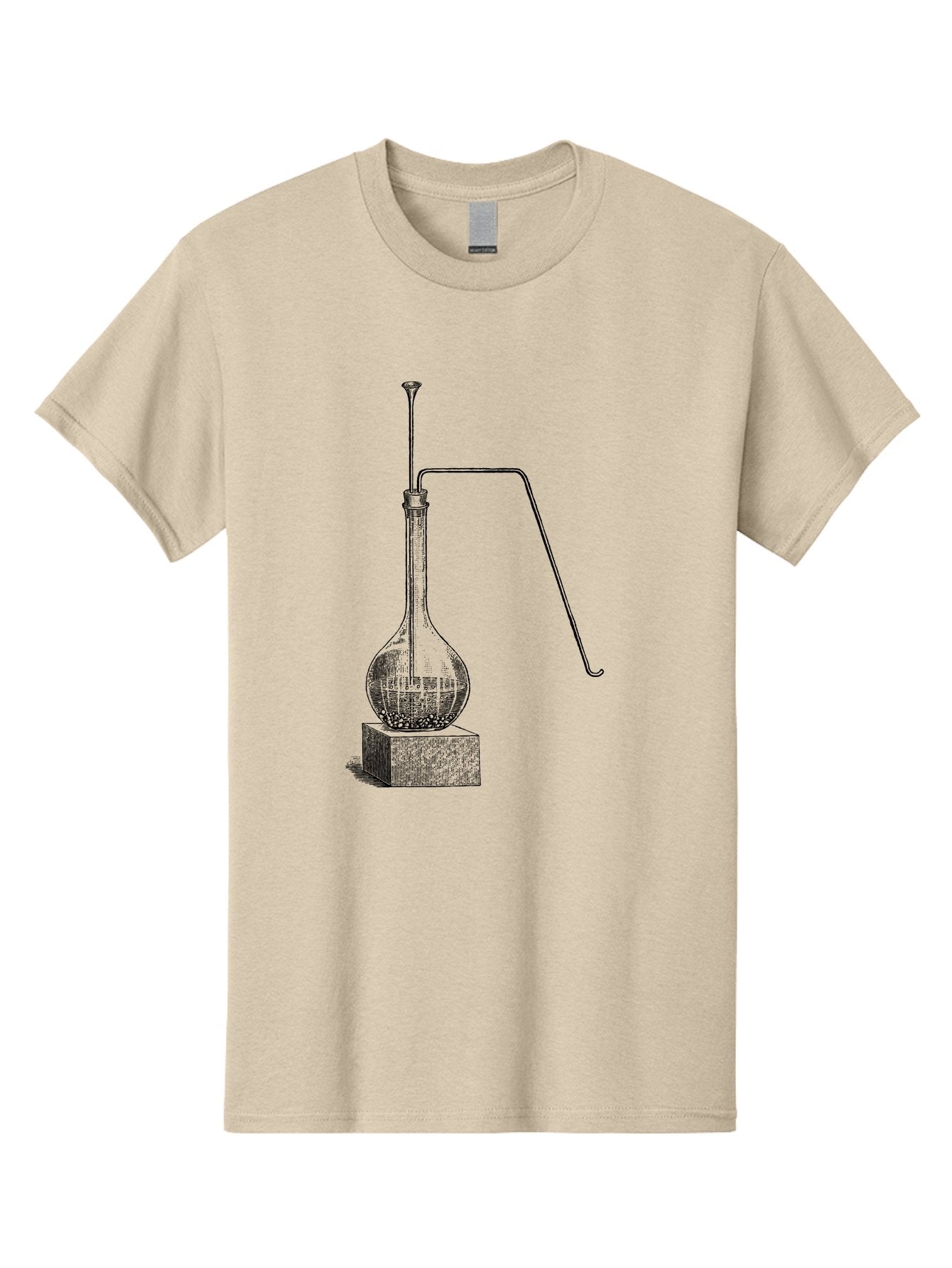 Retort-1 Men'S Graphic Tee, 100% Cotton, Comfortable Casual Summer Wear, Machine Washable, Laboratory Equipment, Scientific Glassware, Distillation Apparatus, Chemistry Experiment, Vintage Lab Setup, Scientific Illustration, Glass Flask, Aad646 5