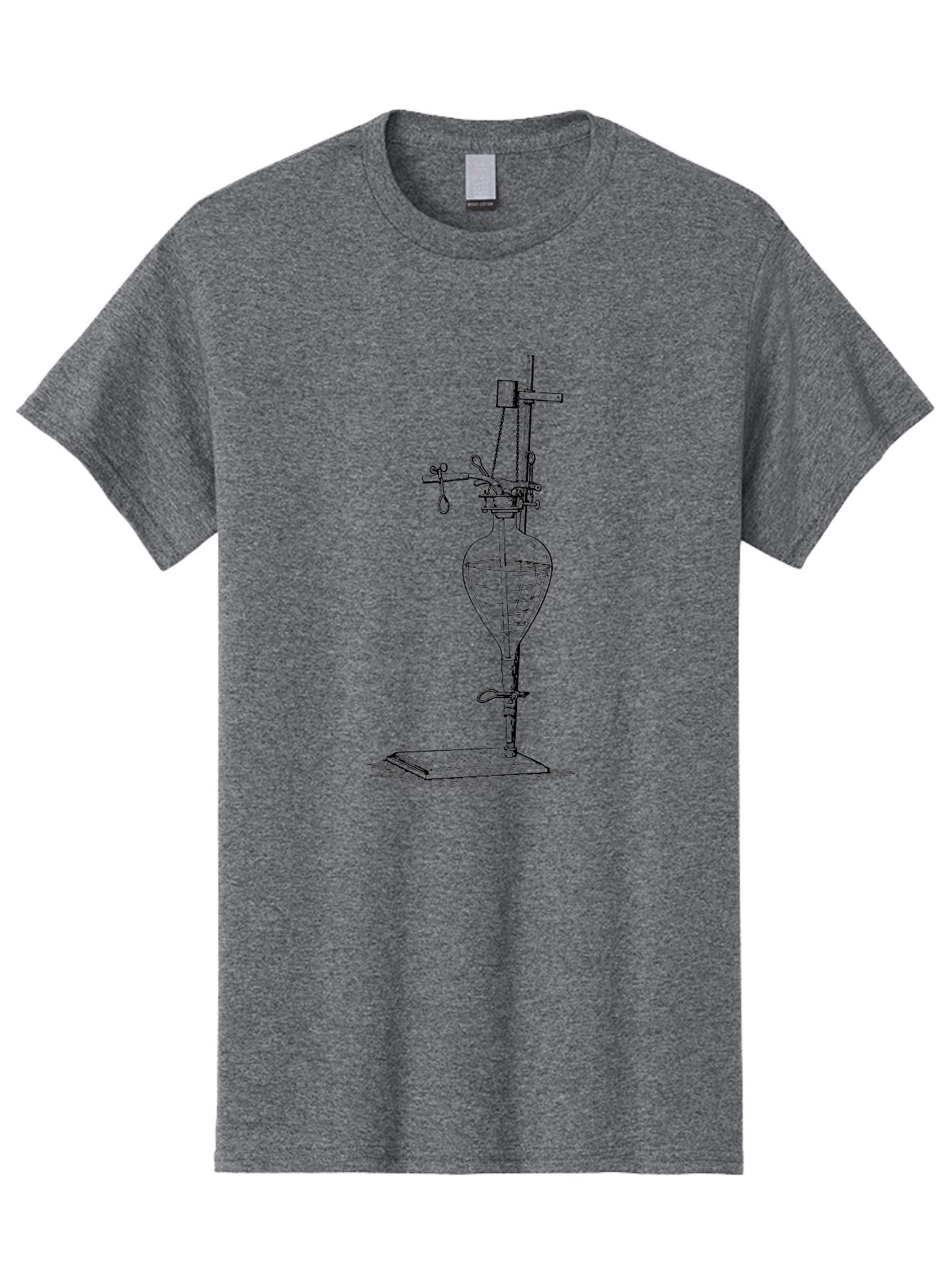 Separating-Funnel Men'S Graphic Tee, 100% Cotton, Comfortable Casual Summer Wear, Machine Washable, Laboratory Equipment, Scientific Apparatus, Separatory Funnel, Chemistry Lab, Distillation Process, Liquid Separation, Chemical Analysis Aad648 3