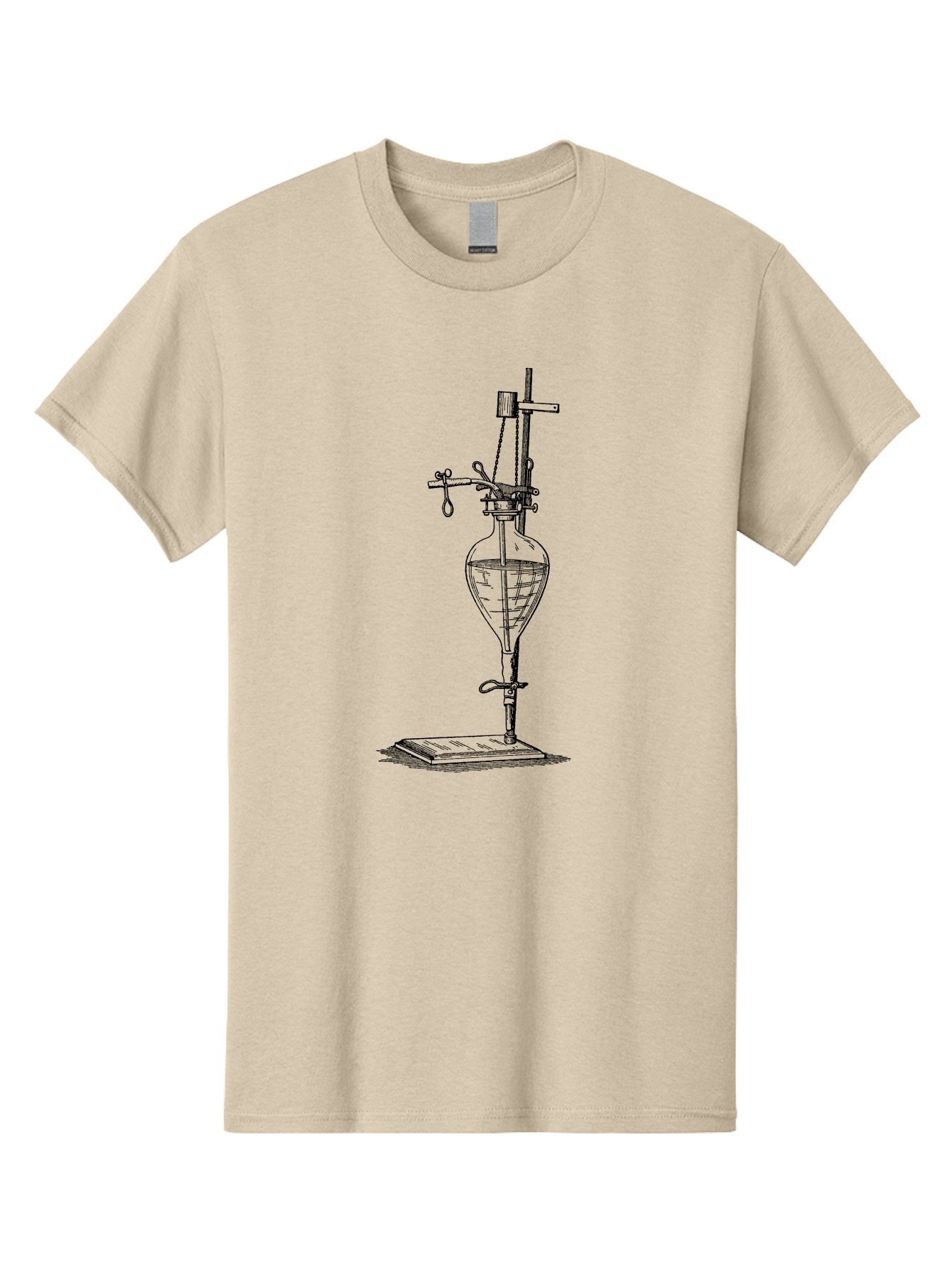 Separating-Funnel Men'S Graphic Tee, 100% Cotton, Comfortable Casual Summer Wear, Machine Washable, Laboratory Equipment, Scientific Apparatus, Separatory Funnel, Chemistry Lab, Distillation Process, Liquid Separation, Chemical Analysis Aad648 12