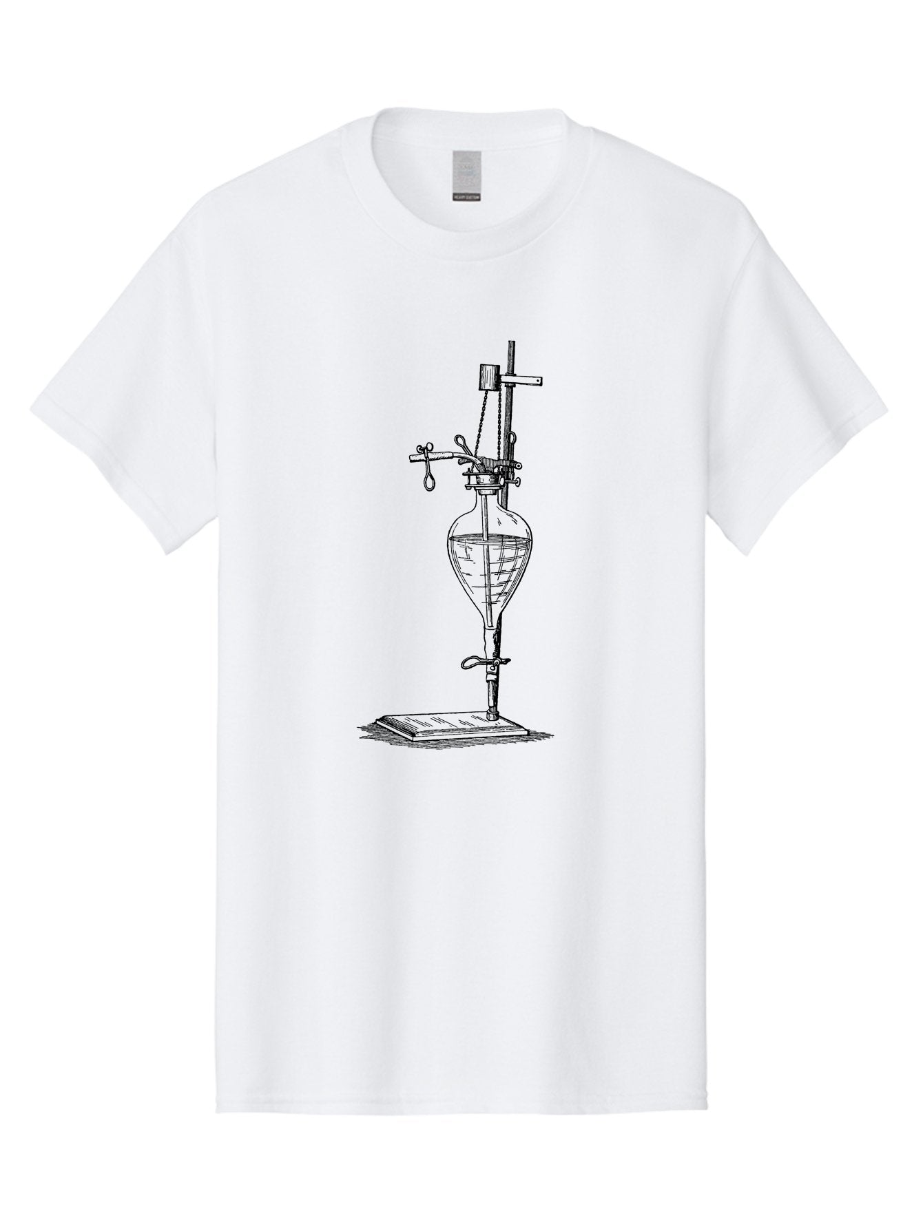 Separating-Funnel Men'S Graphic Tee, 100% Cotton, Comfortable Casual Summer Wear, Machine Washable, Laboratory Equipment, Scientific Apparatus, Separatory Funnel, Chemistry Lab, Distillation Process, Liquid Separation, Chemical Analysis Aad648 3