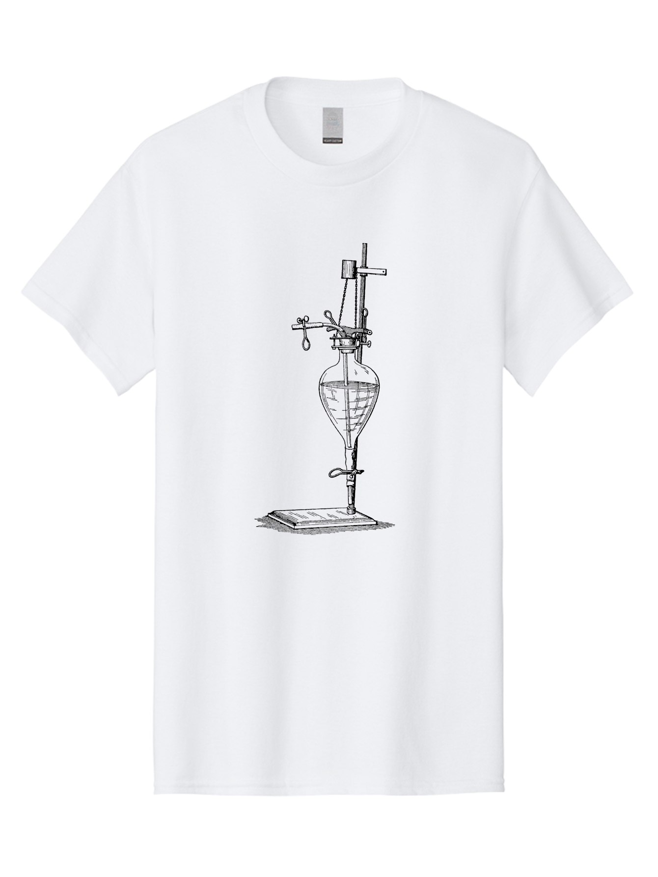 Separating-Funnel Men'S Graphic Tee, 100% Cotton, Comfortable Casual Summer Wear, Machine Washable, Laboratory Equipment, Scientific Apparatus, Separatory Funnel, Chemistry Lab, Distillation Process, Liquid Separation, Chemical Analysis Aad648 17