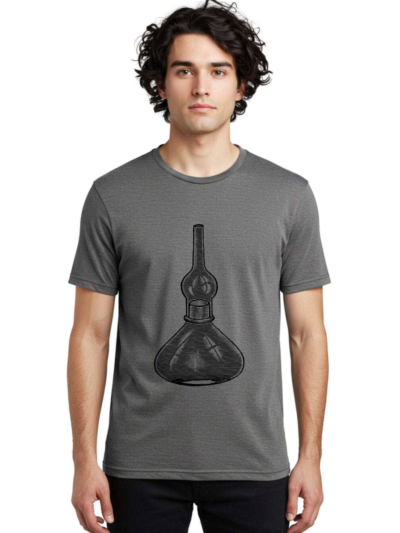 Separatory-Funnel Men'S Graphic Tee, 100% Cotton, Comfortable Casual Summer Wear, Machine Washable, Laboratory Equipment, Separatory Funnel, Glassware, Chemistry Lab, Scientific Tools, Experimental Apparatus, Chemical Separation Aad649 23
