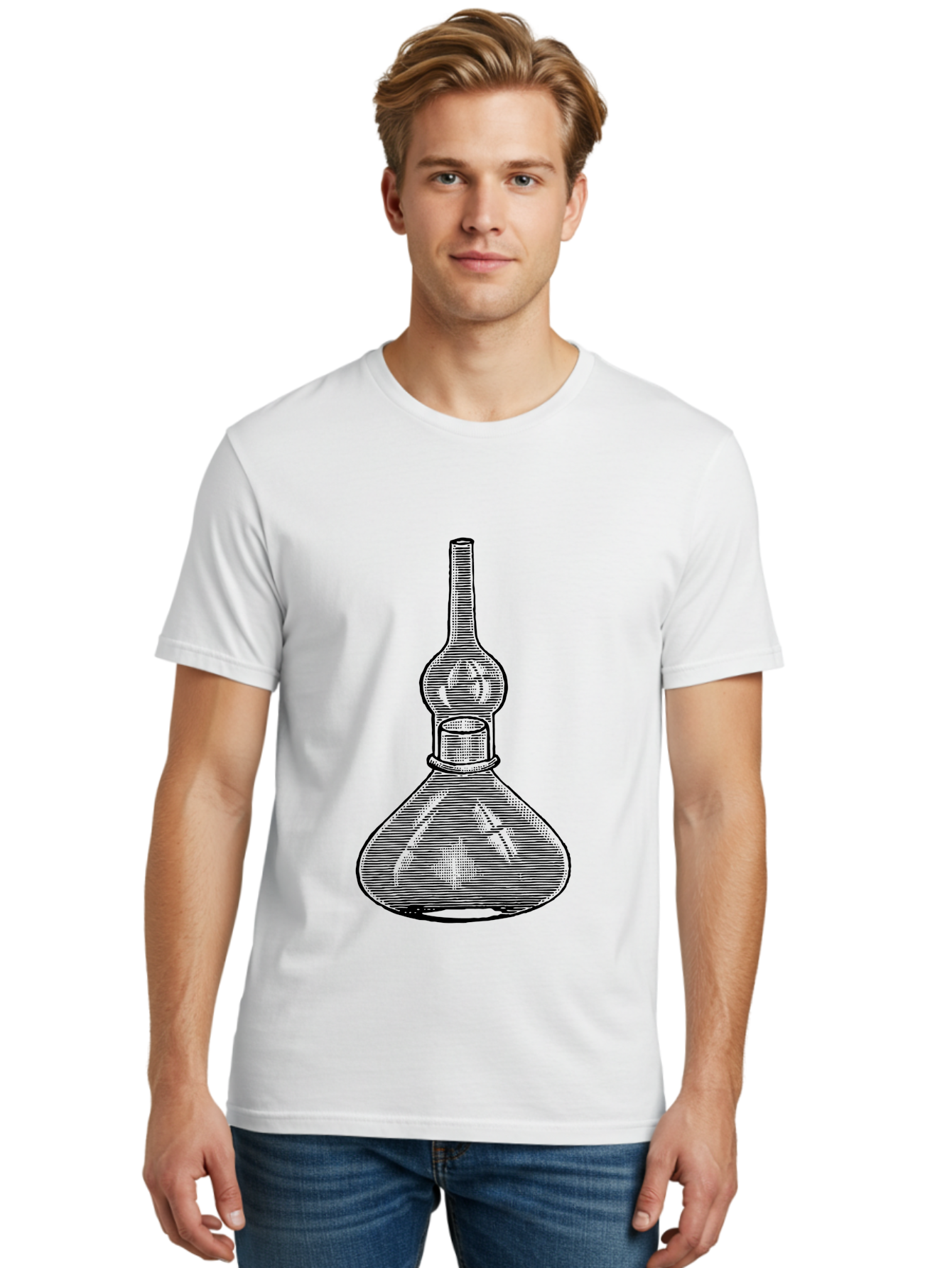 Separatory-Funnel Men'S Graphic Tee, 100% Cotton, Comfortable Casual Summer Wear, Machine Washable, Laboratory Equipment, Separatory Funnel, Glassware, Chemistry Lab, Scientific Tools, Experimental Apparatus, Chemical Separation Aad649 14
