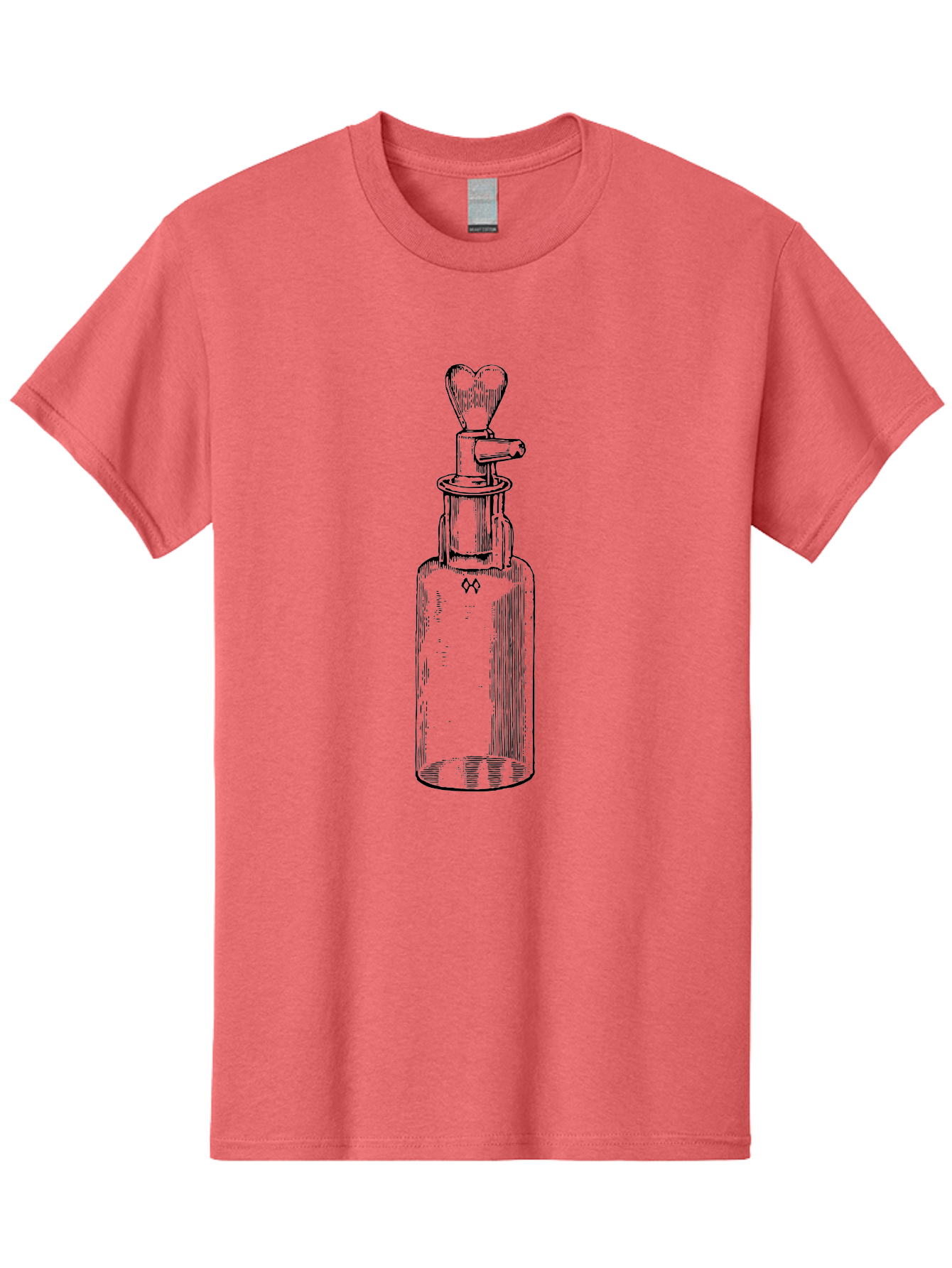 Soda-Syphon Men'S Graphic Tee, 100% Cotton, Comfortable Casual Summer Wear, Machine Washable, Vintage Soda Syphon, Antique Bottle, Heart-Shaped Top, Retro Kitchen Gadget, Nostalgic Design, Unique Collectible, Nostalgic Charm, Classic Decor Aad651