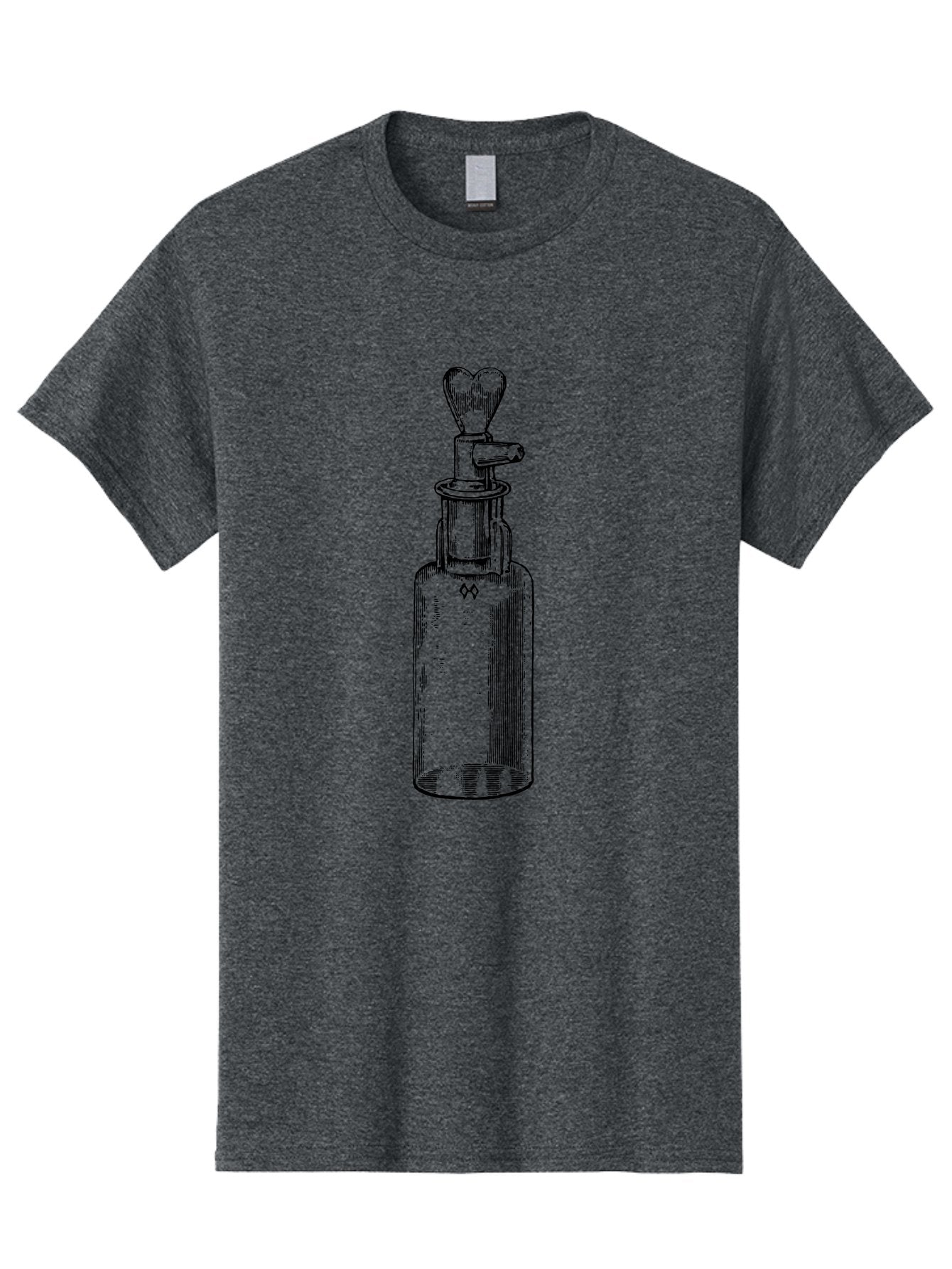 Soda-Syphon Men'S Graphic Tee, 100% Cotton, Comfortable Casual Summer Wear, Machine Washable, Vintage Soda Syphon, Antique Bottle, Heart-Shaped Top, Retro Kitchen Gadget, Nostalgic Design, Unique Collectible, Nostalgic Charm, Classic Decor Aad651 7