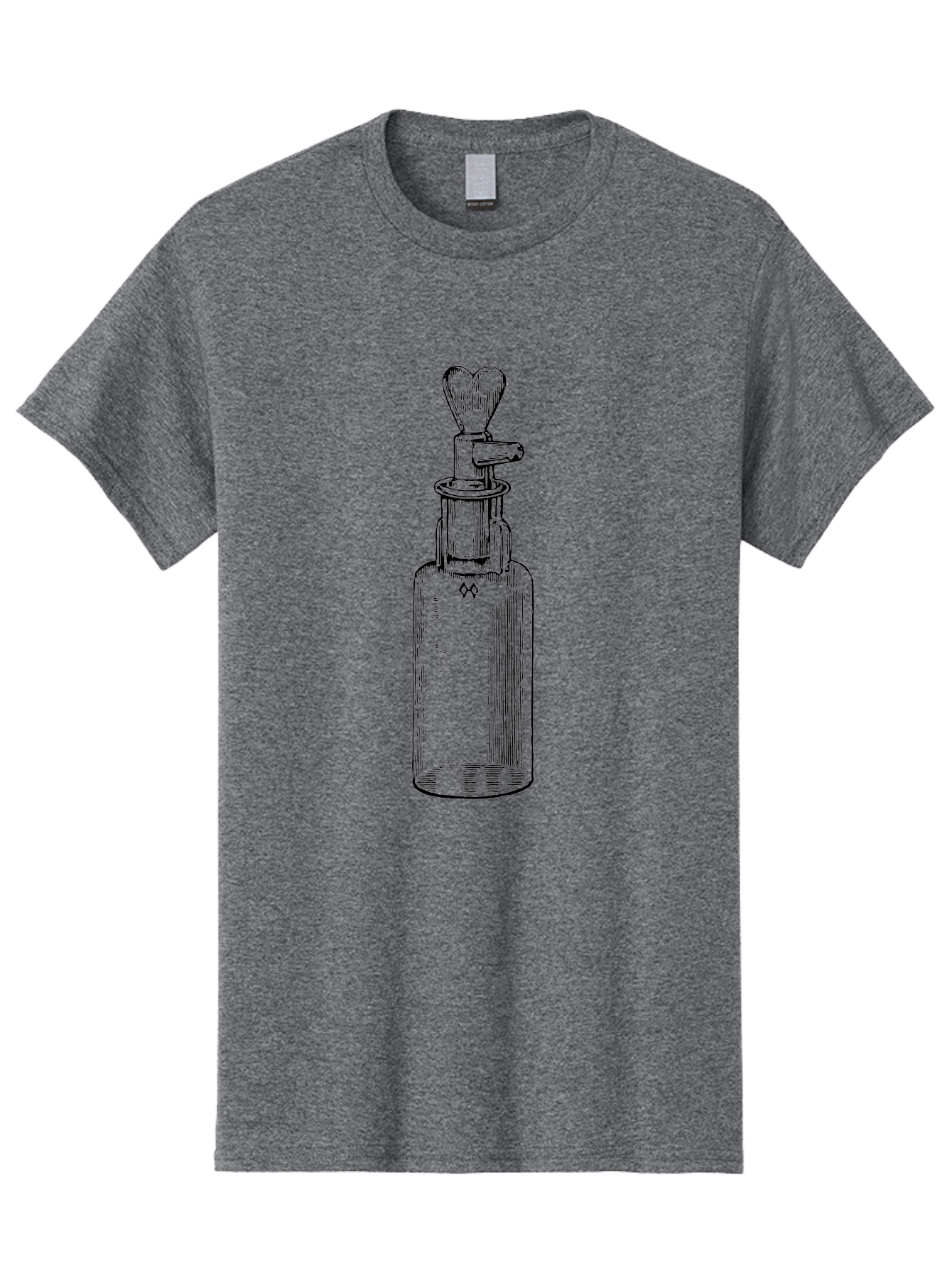 Soda-Syphon Men'S Graphic Tee, 100% Cotton, Comfortable Casual Summer Wear, Machine Washable, Vintage Soda Syphon, Antique Bottle, Heart-Shaped Top, Retro Kitchen Gadget, Nostalgic Design, Unique Collectible, Nostalgic Charm, Classic Decor Aad651 11
