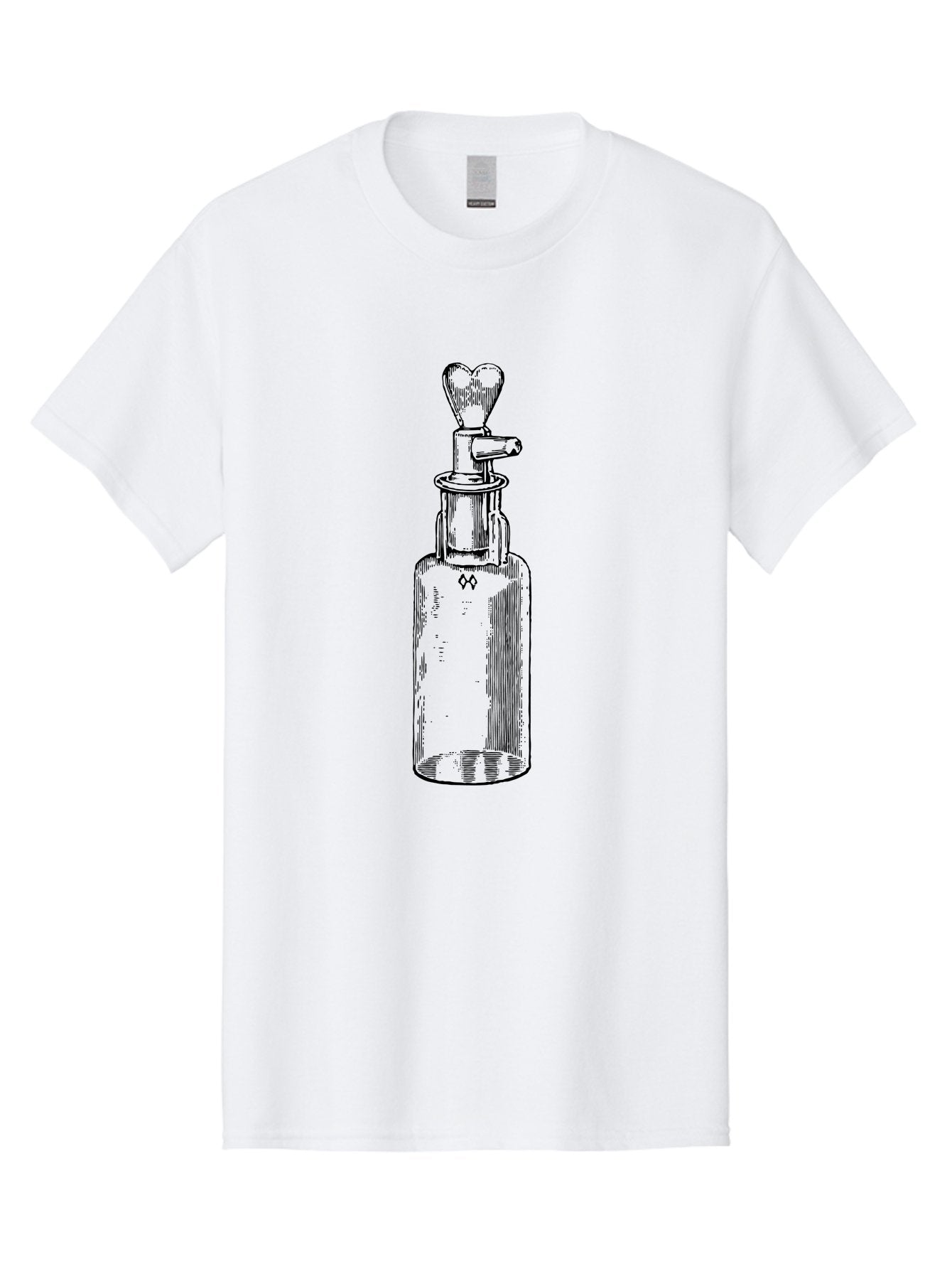 Soda-Syphon Men'S Graphic Tee, 100% Cotton, Comfortable Casual Summer Wear, Machine Washable, Vintage Soda Syphon, Antique Bottle, Heart-Shaped Top, Retro Kitchen Gadget, Nostalgic Design, Unique Collectible, Nostalgic Charm, Classic Decor Aad651 13