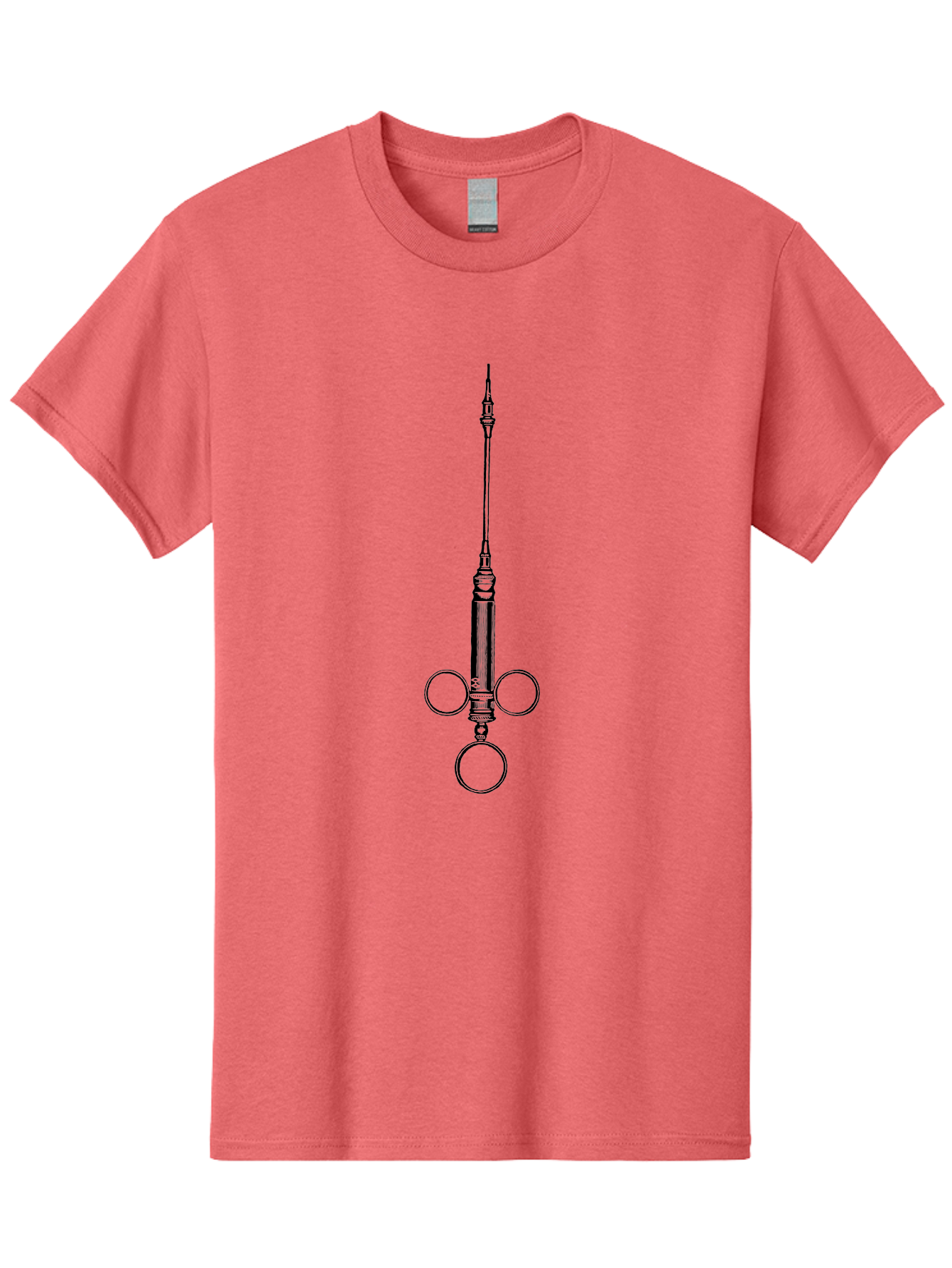 Syringe Men'S Graphic Tee, 100% Cotton, Comfortable Casual Summer Wear, Machine Washable, Medical Syringe, Medical Equipment, Healthcare Supplies, Injection Device, Vaccination Tool, Medical Illustration, Precise Medical Instrument Aad652 21