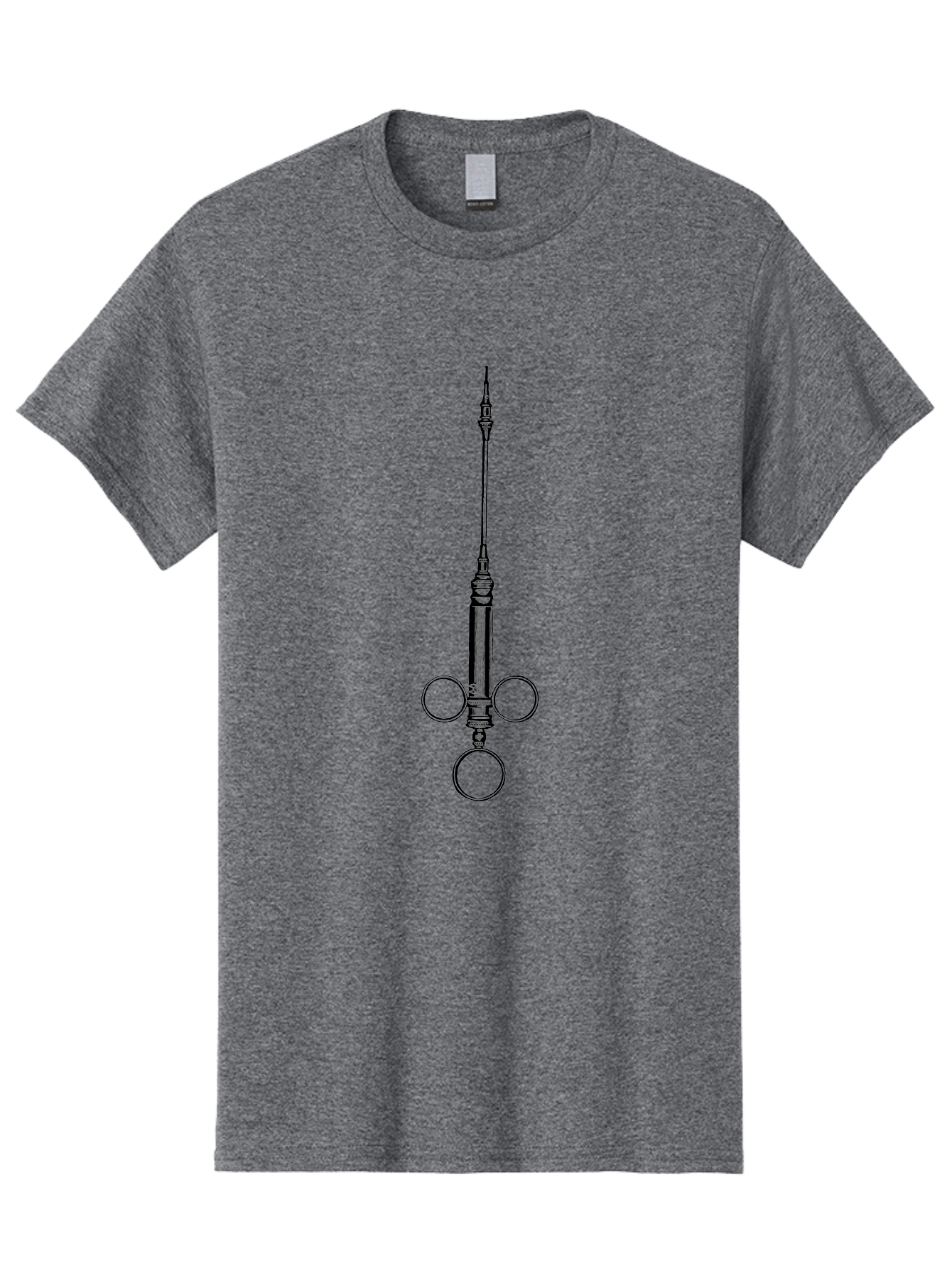 Syringe Men'S Graphic Tee, 100% Cotton, Comfortable Casual Summer Wear, Machine Washable, Medical Syringe, Medical Equipment, Healthcare Supplies, Injection Device, Vaccination Tool, Medical Illustration, Precise Medical Instrument Aad652 19