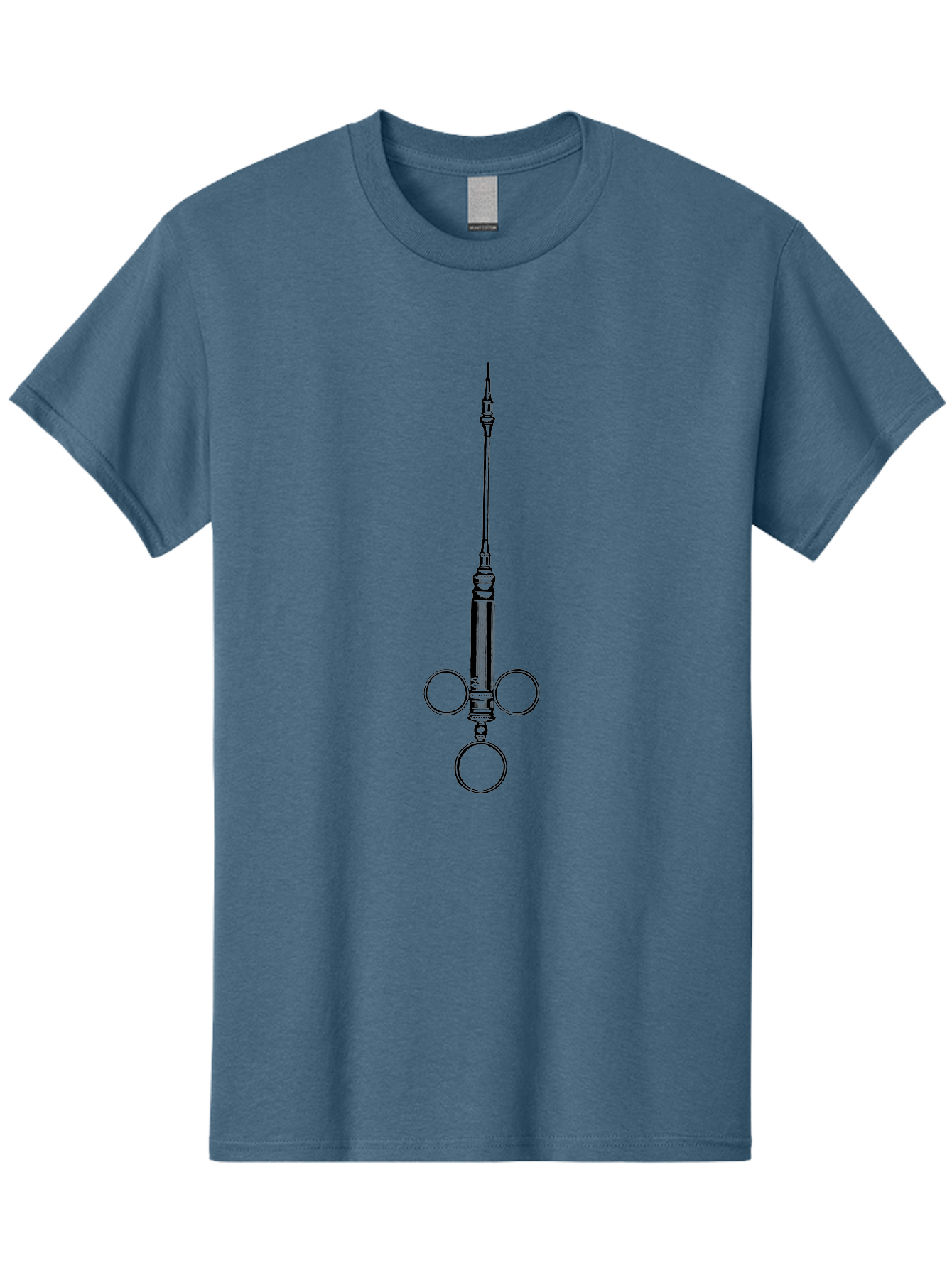 Syringe Men'S Graphic Tee, 100% Cotton, Comfortable Casual Summer Wear, Machine Washable, Medical Syringe, Medical Equipment, Healthcare Supplies, Injection Device, Vaccination Tool, Medical Illustration, Precise Medical Instrument Aad652 25