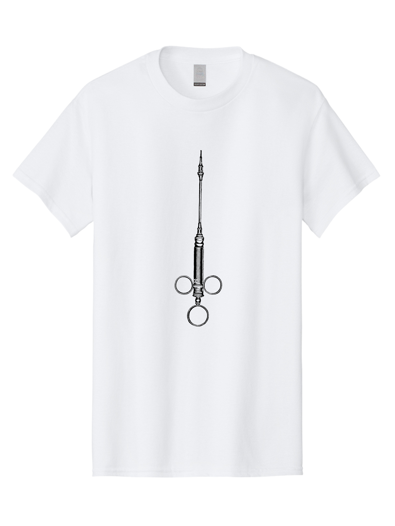 Syringe Men'S Graphic Tee, 100% Cotton, Comfortable Casual Summer Wear, Machine Washable, Medical Syringe, Medical Equipment, Healthcare Supplies, Injection Device, Vaccination Tool, Medical Illustration, Precise Medical Instrument Aad652 5
