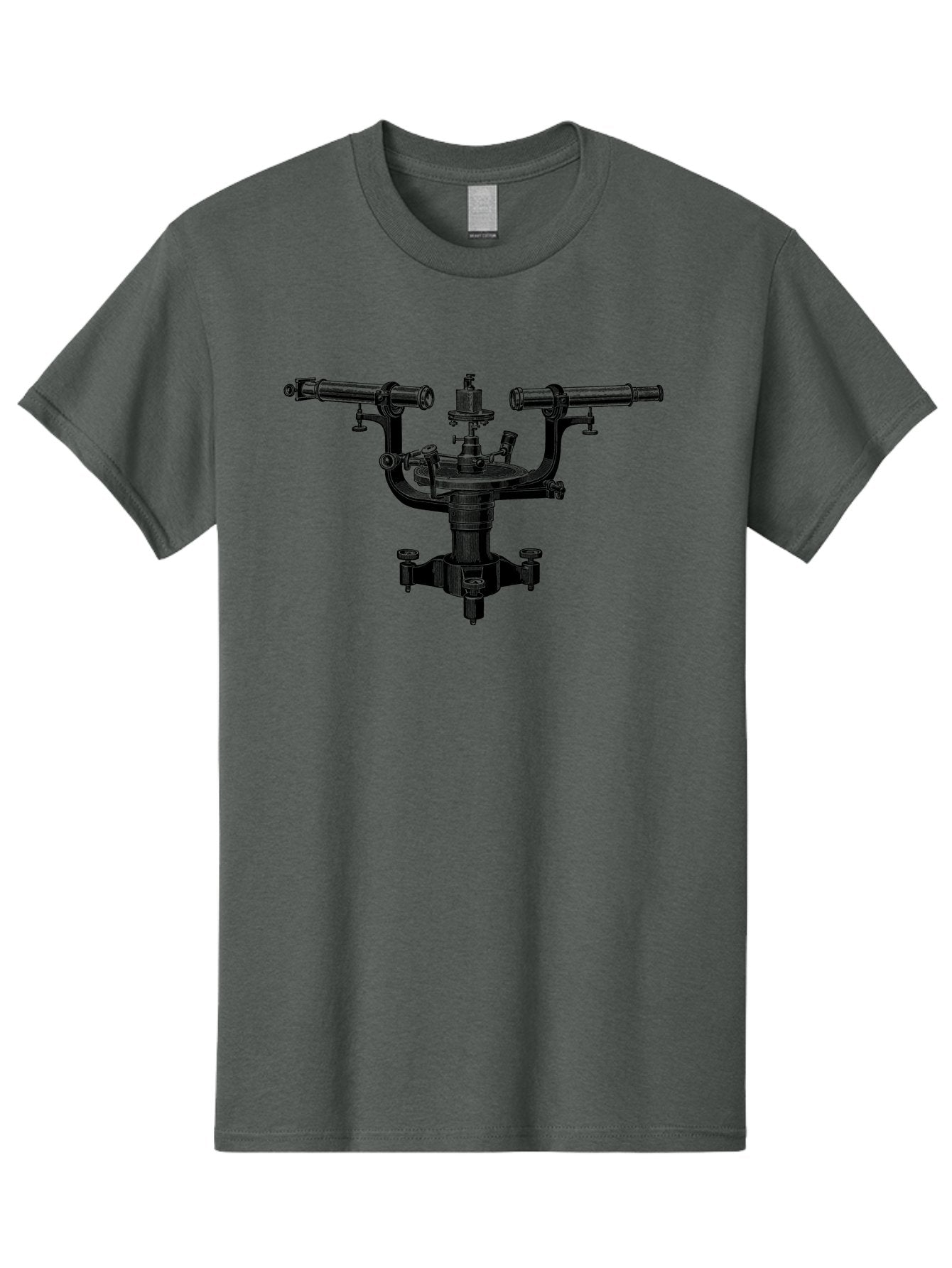 Theodolite Men'S Graphic Tee, 100% Cotton, Comfortable Casual Summer Wear, Machine Washable, Vintage Theodolite, Surveying Equipment, Measuring Angles, Navigation Tool, Land Surveying, Historical Instrument, Precise Measurements, Aad655