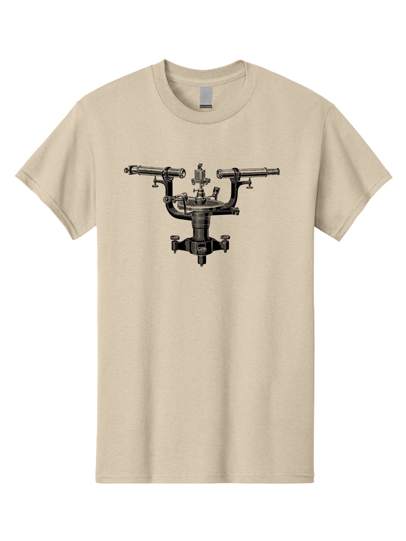 Theodolite Men'S Graphic Tee, 100% Cotton, Comfortable Casual Summer Wear, Machine Washable, Vintage Theodolite, Surveying Equipment, Measuring Angles, Navigation Tool, Land Surveying, Historical Instrument, Precise Measurements, Aad655 15