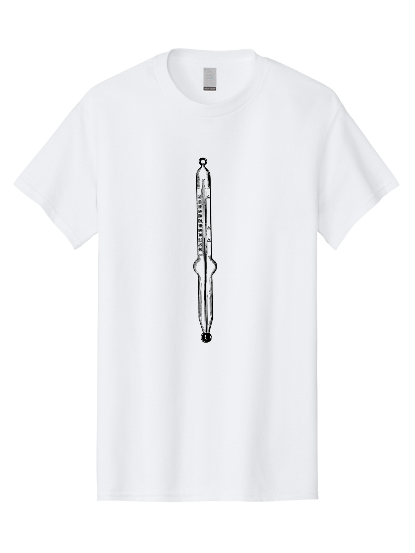 Thermometer-1 Men'S Graphic Tee, 100% Cotton, Comfortable Casual Summer Wear, Machine Washable, Classic Thermometer, Temperature Measurement, Scientific Instrument, Precise Readings, Mercury Thermometer, Fahrenheit Scale, Laboratory Equipment, Aad656 3