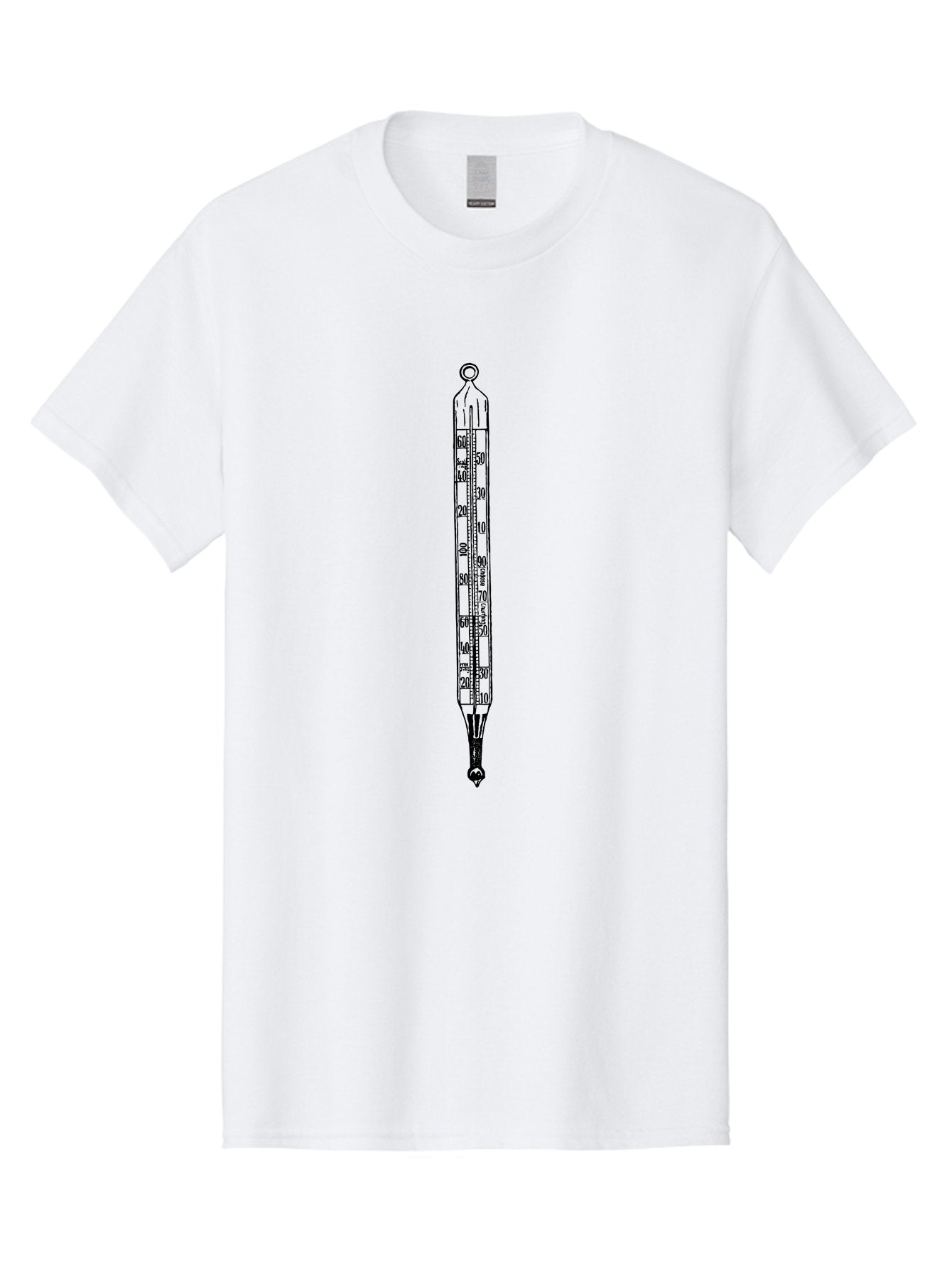 Thermometer Men'S Graphic Tee, 100% Cotton, Comfortable Casual Summer Wear, Machine Washable, Thermometer, Temperature Measurement, Weather Forecasting, Black Outline, Precision Instrument, Scientific Tool, Weather Monitoring Aad657 9