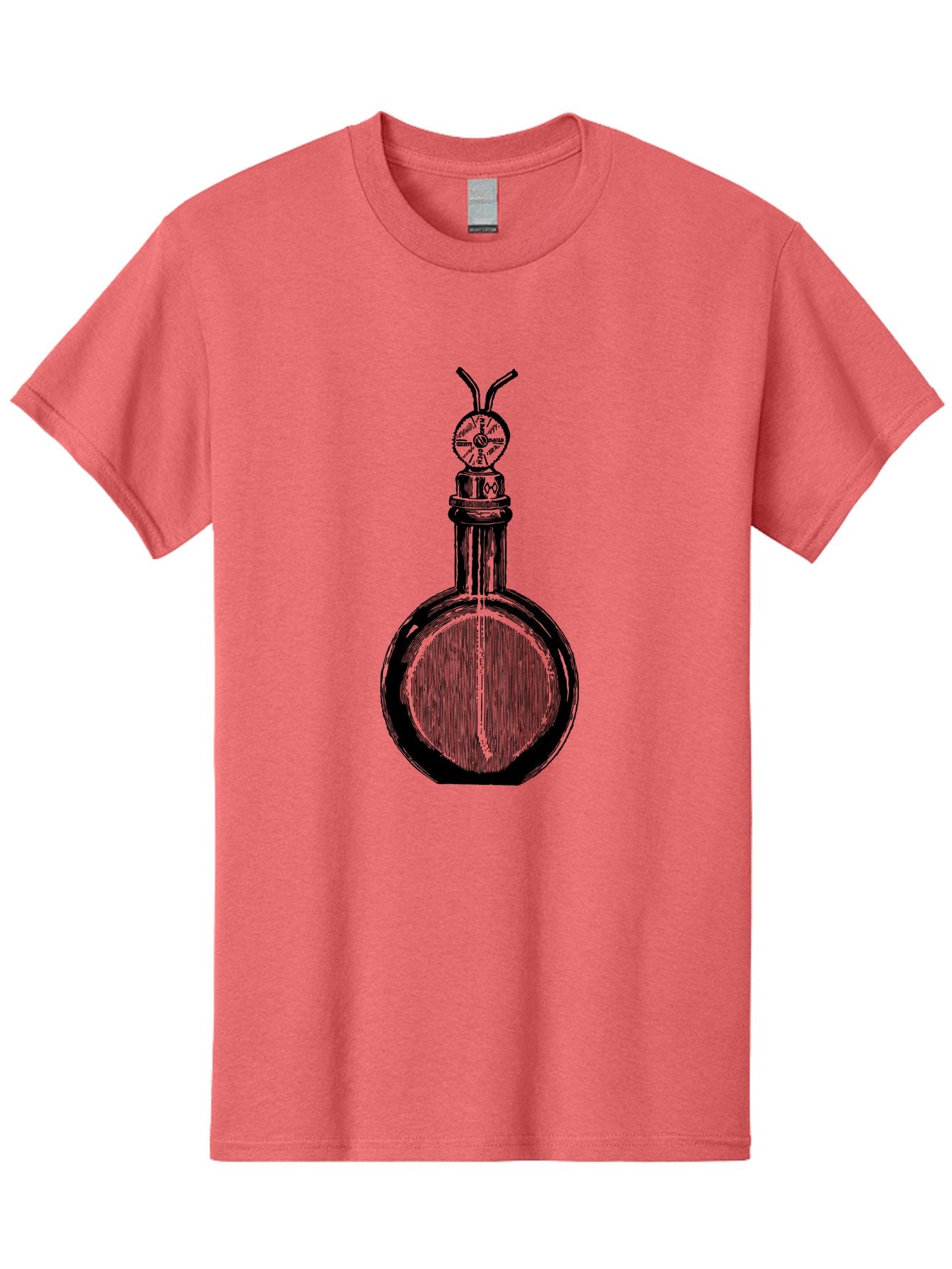 Time-Hourglass Men'S Graphic Tee, 100% Cotton, Comfortable Casual Summer Wear, Machine Washable, Sketch Of Bottle, Time Symbol, Clock Face, Abstract Art, Surrealism, Unique Design, Mysterious, Whimsical, Creative Expression Aad658 9