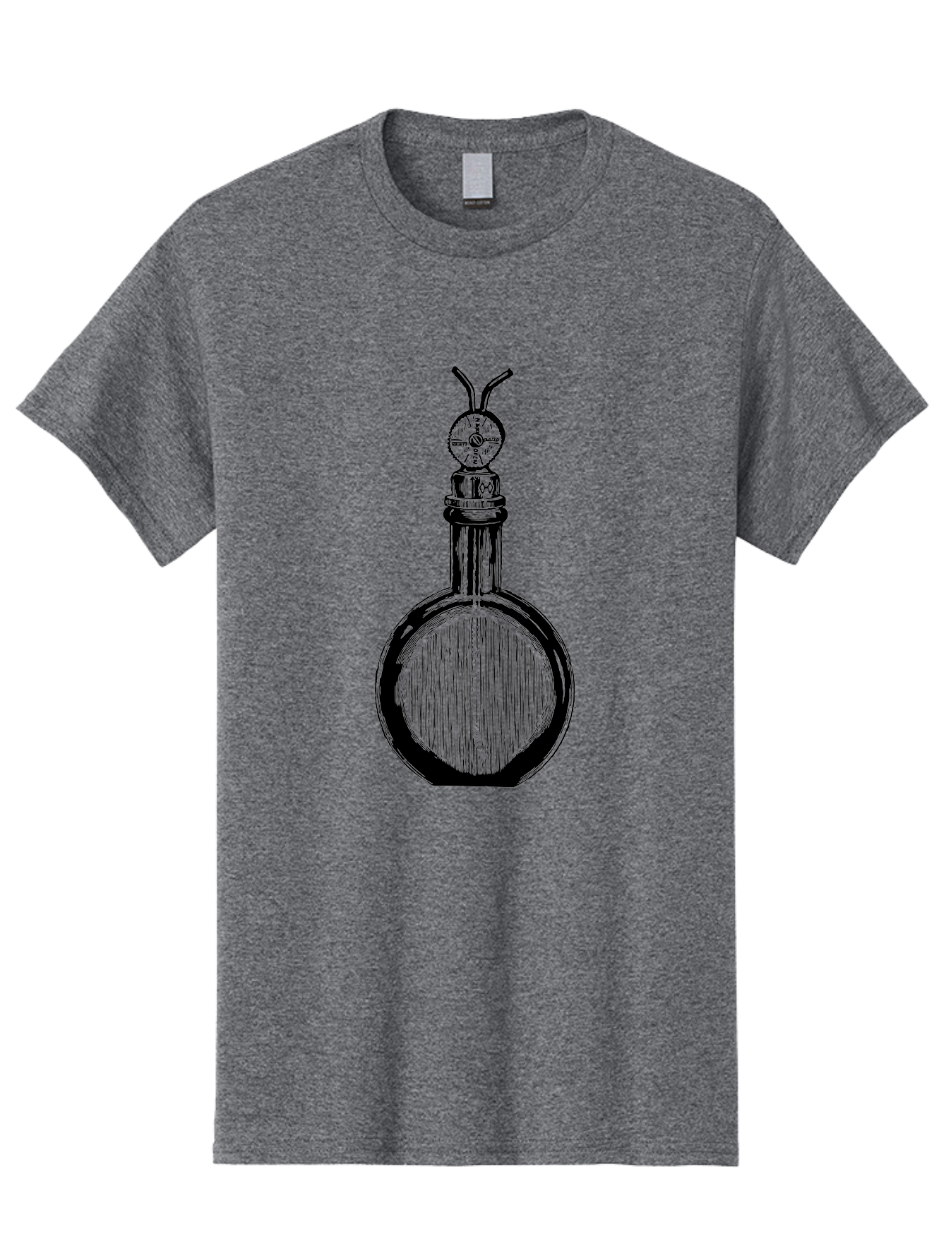 Time-Hourglass Men'S Graphic Tee, 100% Cotton, Comfortable Casual Summer Wear, Machine Washable, Sketch Of Bottle, Time Symbol, Clock Face, Abstract Art, Surrealism, Unique Design, Mysterious, Whimsical, Creative Expression Aad658 29