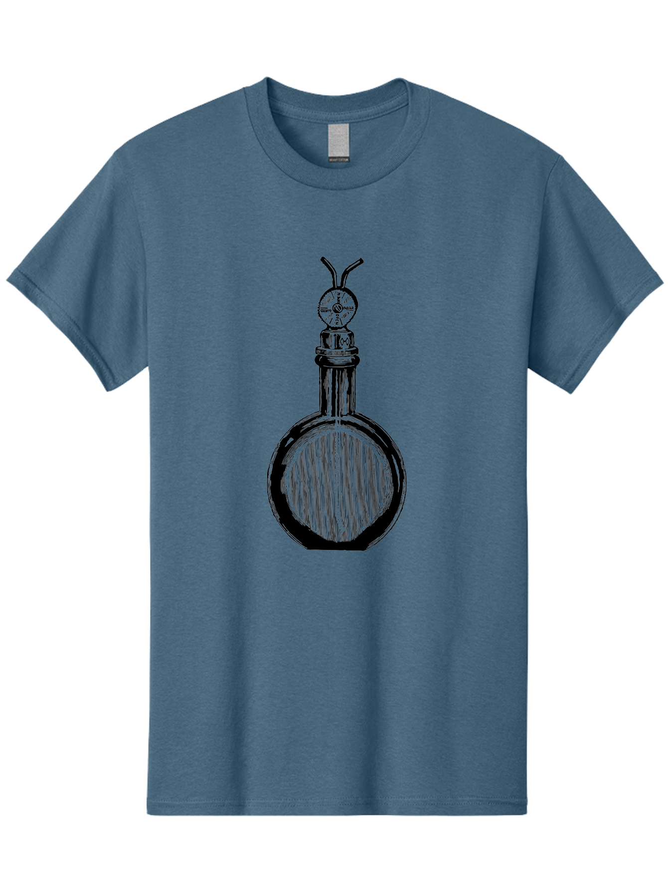 Time-Hourglass Men'S Graphic Tee, 100% Cotton, Comfortable Casual Summer Wear, Machine Washable, Sketch Of Bottle, Time Symbol, Clock Face, Abstract Art, Surrealism, Unique Design, Mysterious, Whimsical, Creative Expression Aad658 7