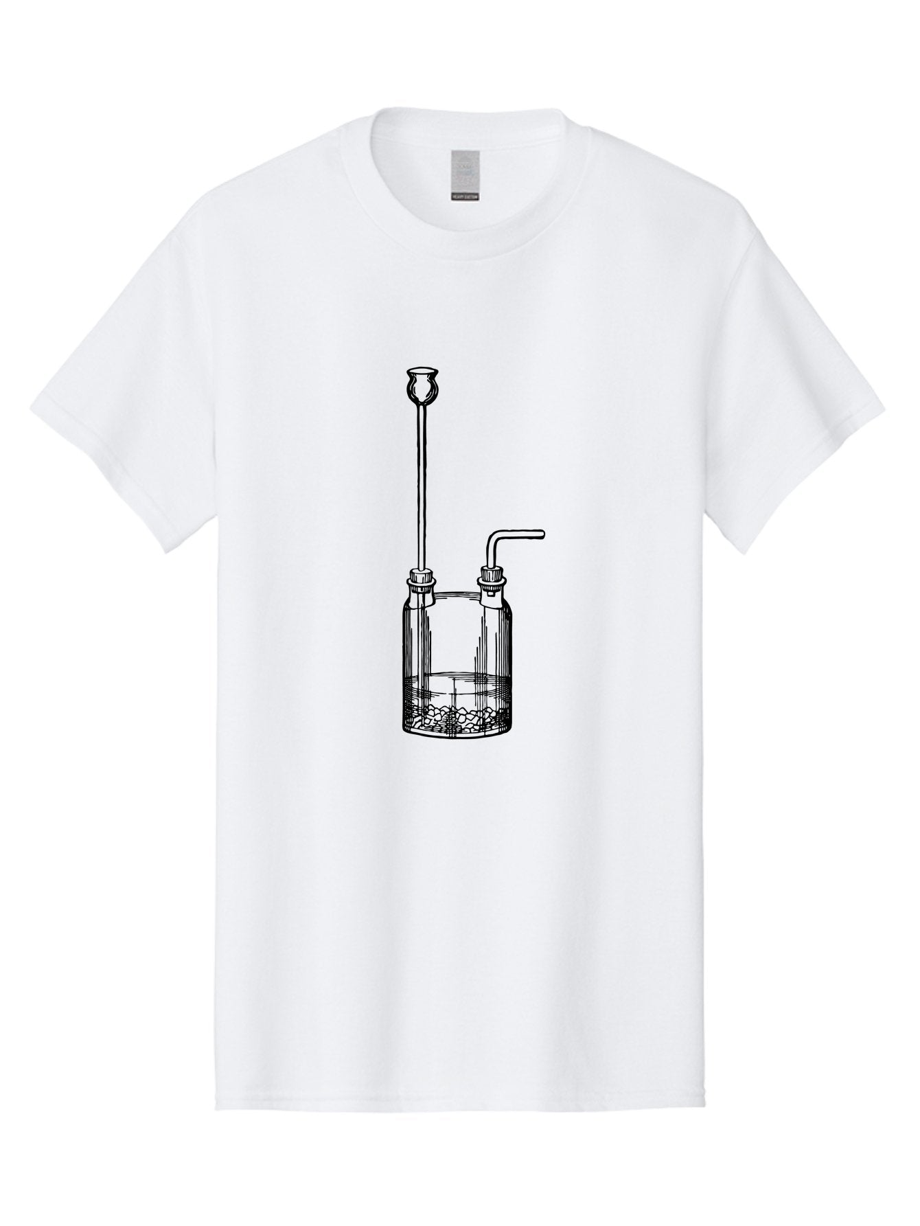 Wash-Bottle Men'S Graphic Tee, 100% Cotton, Comfortable Casual Summer Wear, Machine Washable, Laboratory Equipment, Glassware, Scientific Apparatus, Chemical Container, Woulfe Bottle, Laboratory Setup Aad661 11