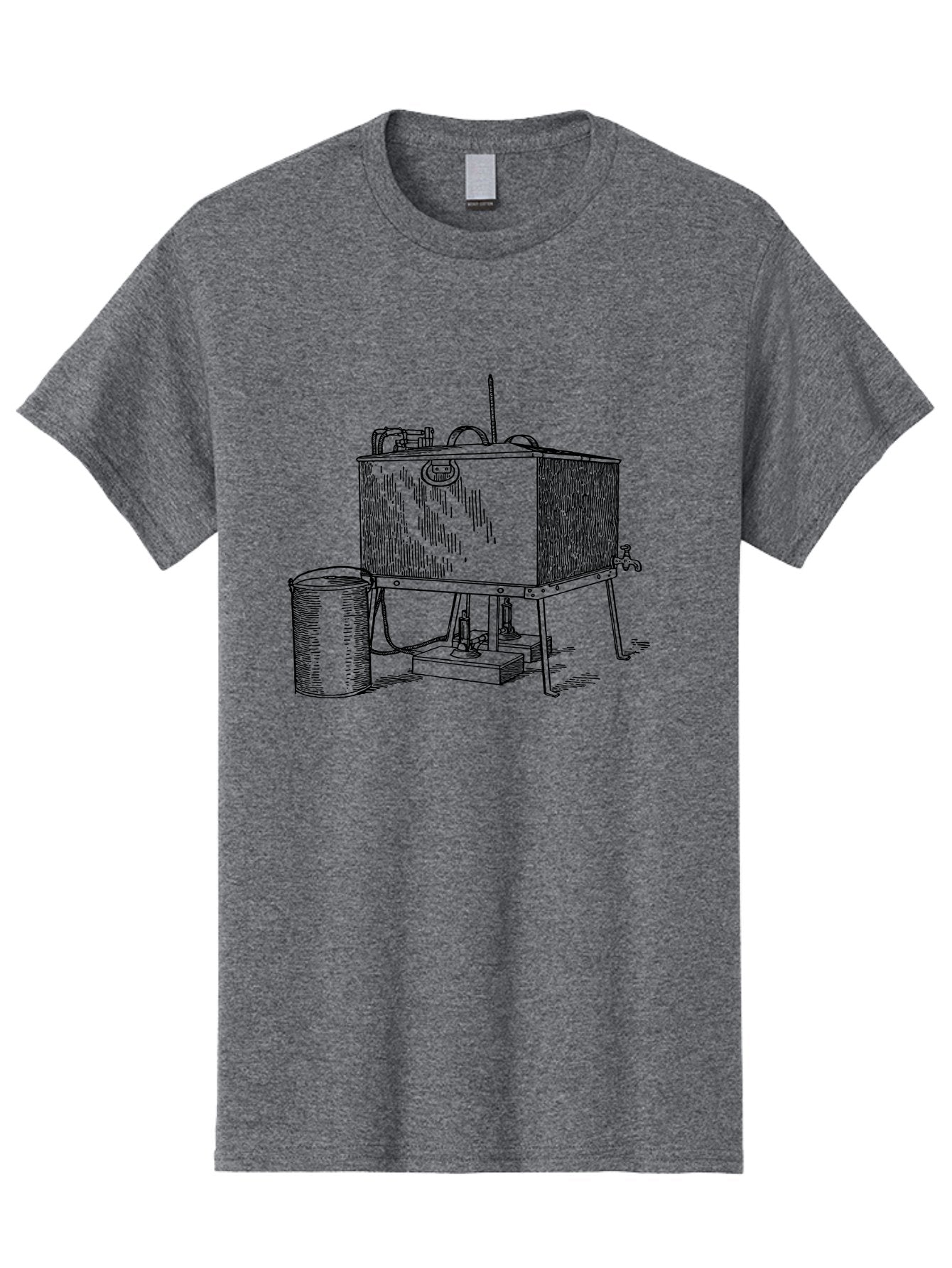 Water-Distiller Men'S Graphic Tee, 100% Cotton, Comfortable Casual Summer Wear, Machine Washable, Water Filtration, Purification System, Vintage Design, Retro Style, Industrial Equipment, Water Treatment, Classic Machinery, Aad662 10