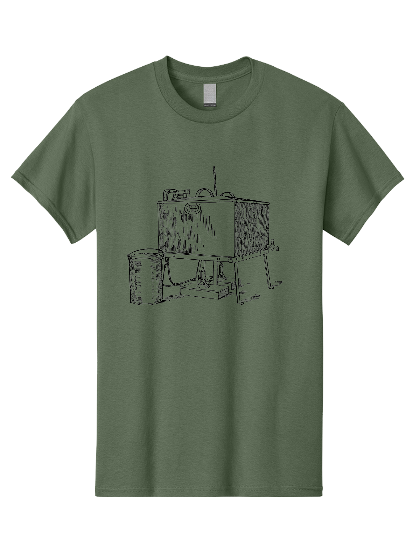 Water-Distiller Men'S Graphic Tee, 100% Cotton, Comfortable Casual Summer Wear, Machine Washable, Water Filtration, Purification System, Vintage Design, Retro Style, Industrial Equipment, Water Treatment, Classic Machinery, Aad662 19
