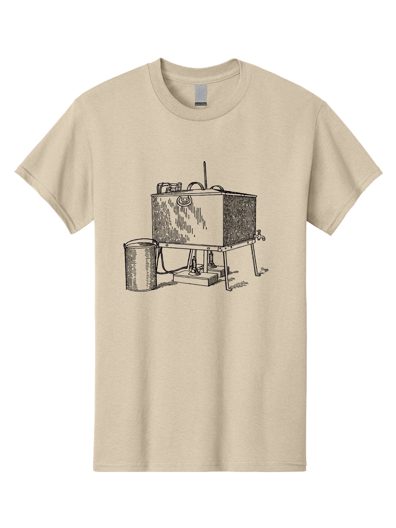 Water-Distiller Men'S Graphic Tee, 100% Cotton, Comfortable Casual Summer Wear, Machine Washable, Water Filtration, Purification System, Vintage Design, Retro Style, Industrial Equipment, Water Treatment, Classic Machinery, Aad662 13