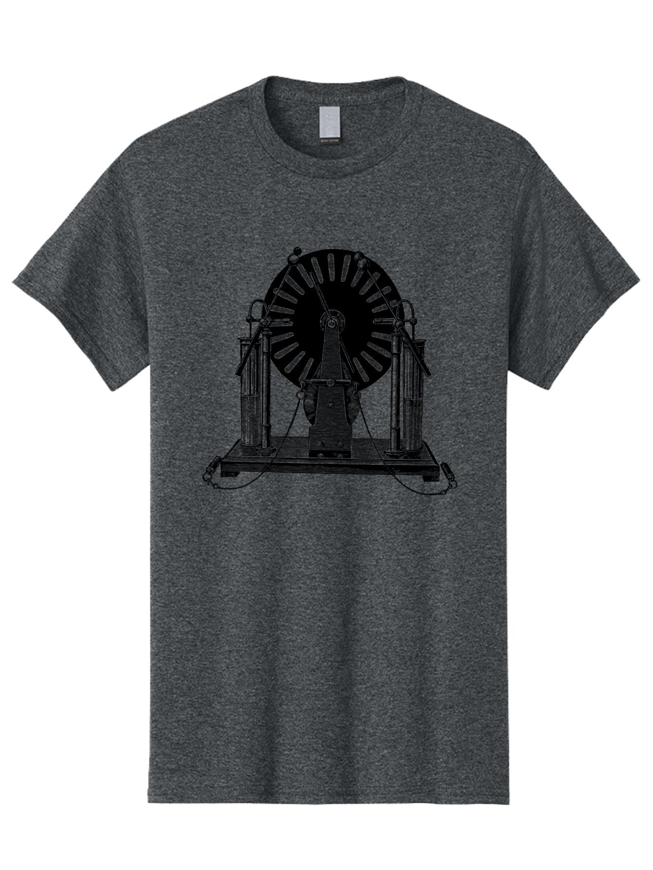 Wimshurst-Machine Men'S Graphic Tee, 100% Cotton, Comfortable Casual Summer Wear, Machine Washable, Electrostatic Generator, Wimshurst Machine, Scientific Equipment, Vintage Technology, Static Electricity, Experimental Device, Aad663 12