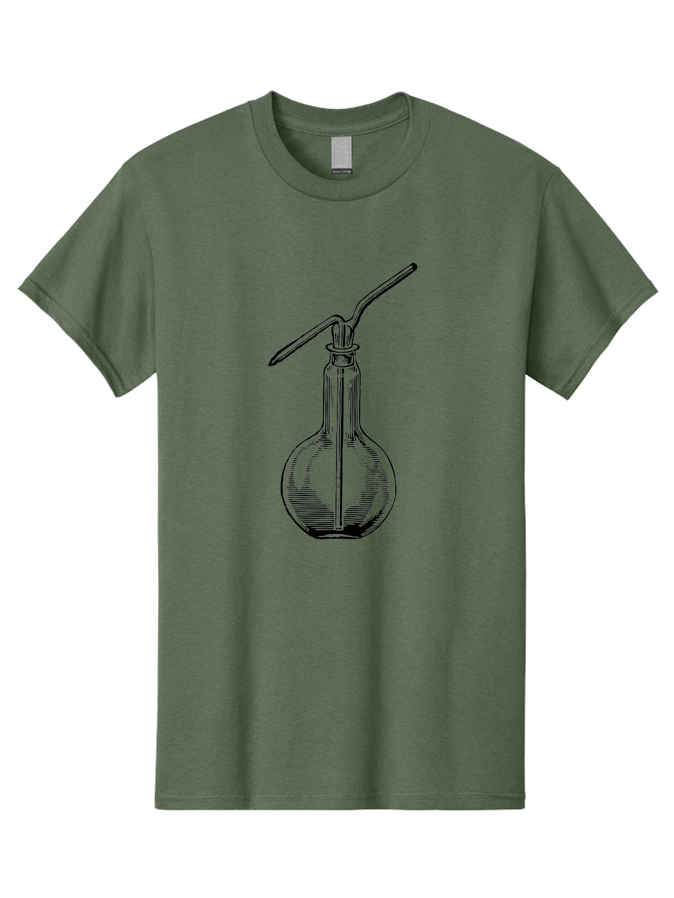 Woulfe-Bottle Men'S Graphic Tee, 100% Cotton, Comfortable Casual Summer Wear, Machine Washable, Laboratory Equipment, Glassware, Science Tools, Chemistry Lab, Wash Bottle, Chemical Apparatus, Scientific Instruments, Experimental Gear Aad665 13