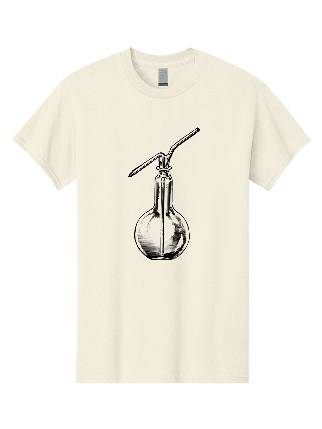 Woulfe-Bottle Men'S Graphic Tee, 100% Cotton, Comfortable Casual Summer Wear, Machine Washable, Laboratory Equipment, Glassware, Science Tools, Chemistry Lab, Wash Bottle, Chemical Apparatus, Scientific Instruments, Experimental Gear Aad665 15