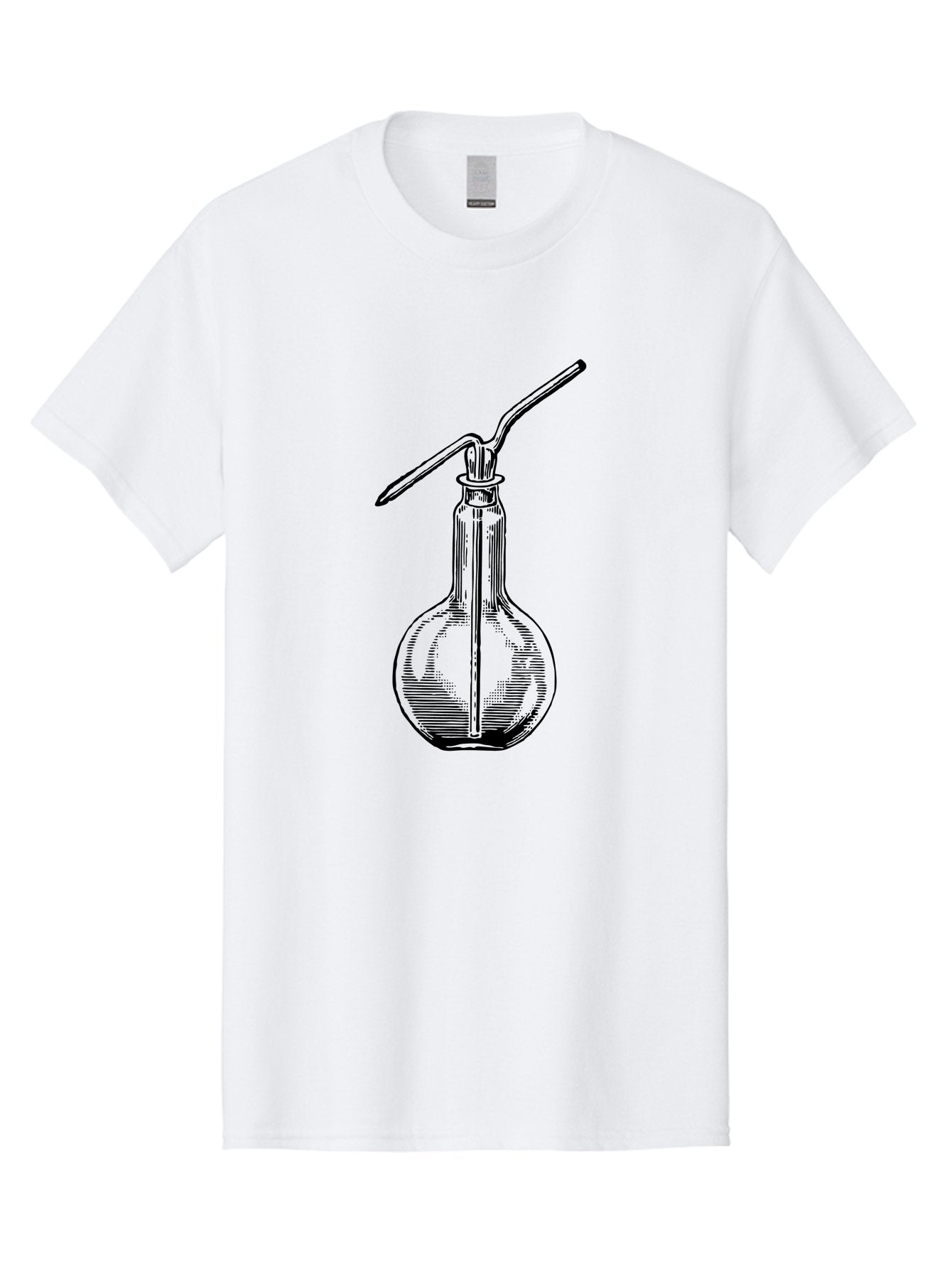 Woulfe-Bottle Men'S Graphic Tee, 100% Cotton, Comfortable Casual Summer Wear, Machine Washable, Laboratory Equipment, Glassware, Science Tools, Chemistry Lab, Wash Bottle, Chemical Apparatus, Scientific Instruments, Experimental Gear Aad665 3