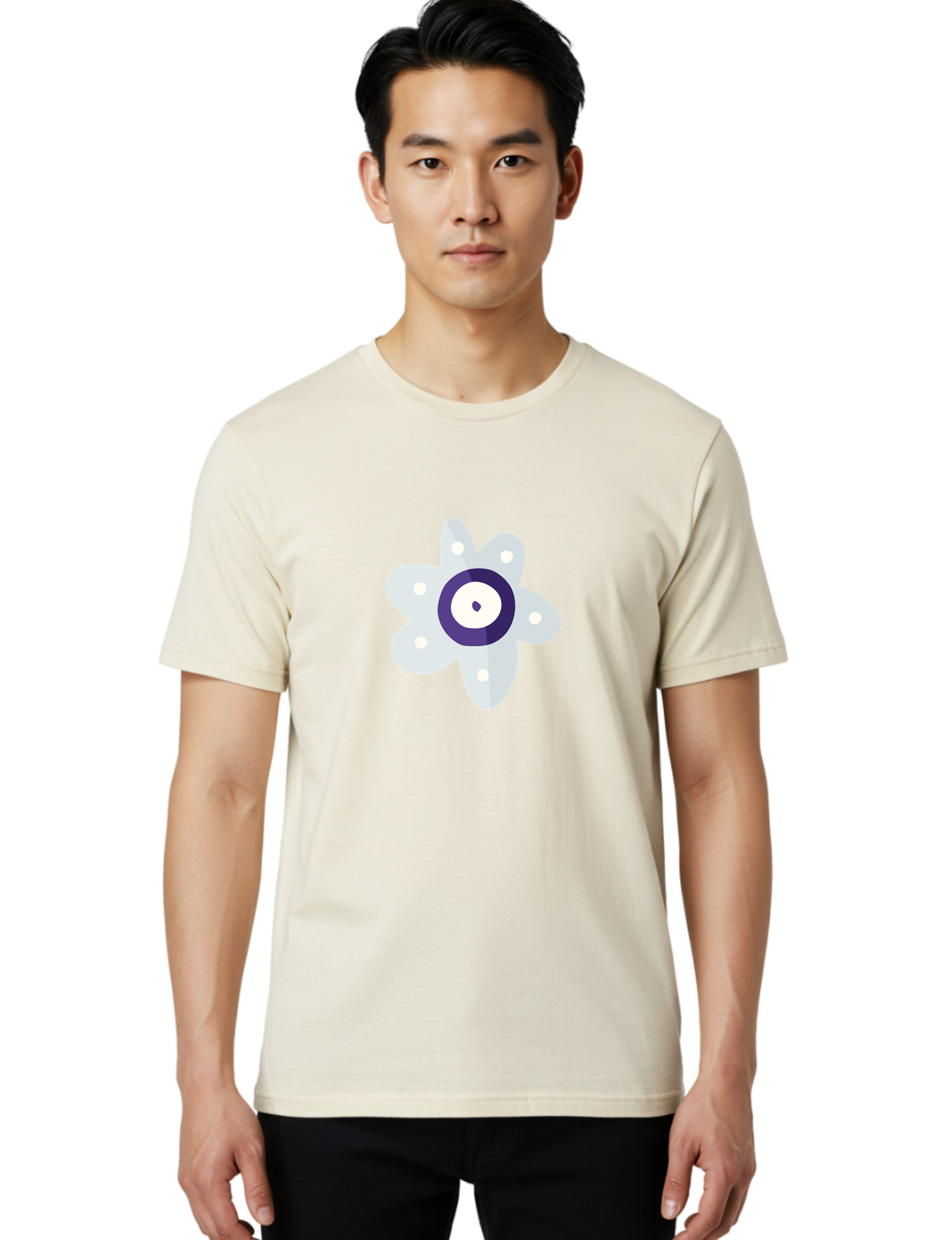 All-Seeing-Flower Men'S Graphic Tee, 100% Cotton, Comfortable Casual Summer Wear, Machine Washable, All-Seeing Eye, Mystical Symbol, Spiritual Icon, Symbolic Eye, Mystic Graphics, Abstract Art, Symbolic Imagery, Esoteric Symbols Aad667 22
