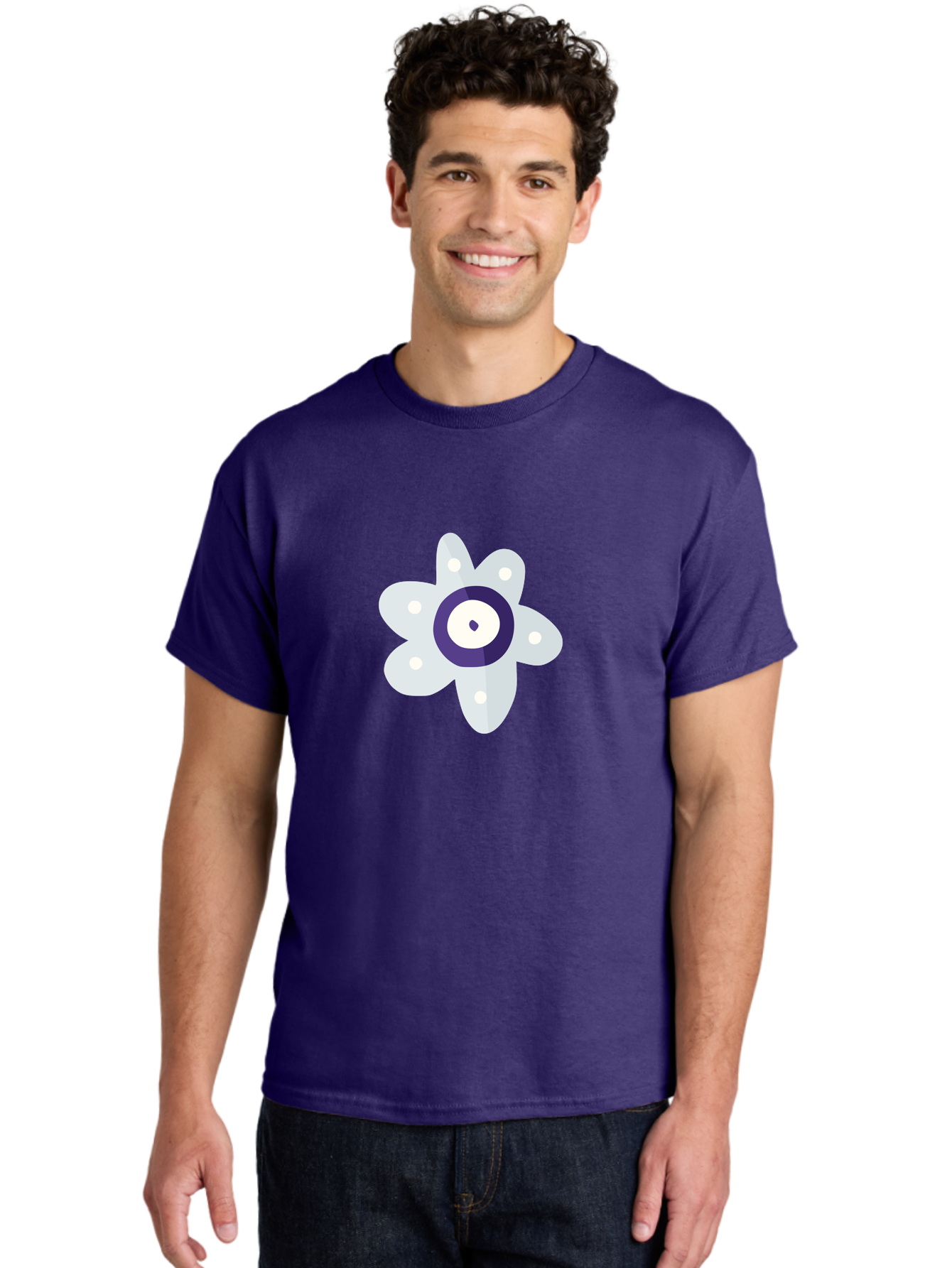All-Seeing-Flower Men'S Graphic Tee, 100% Cotton, Comfortable Casual Summer Wear, Machine Washable, All-Seeing Eye, Mystical Symbol, Spiritual Icon, Symbolic Eye, Mystic Graphics, Abstract Art, Symbolic Imagery, Esoteric Symbols Aad667 4