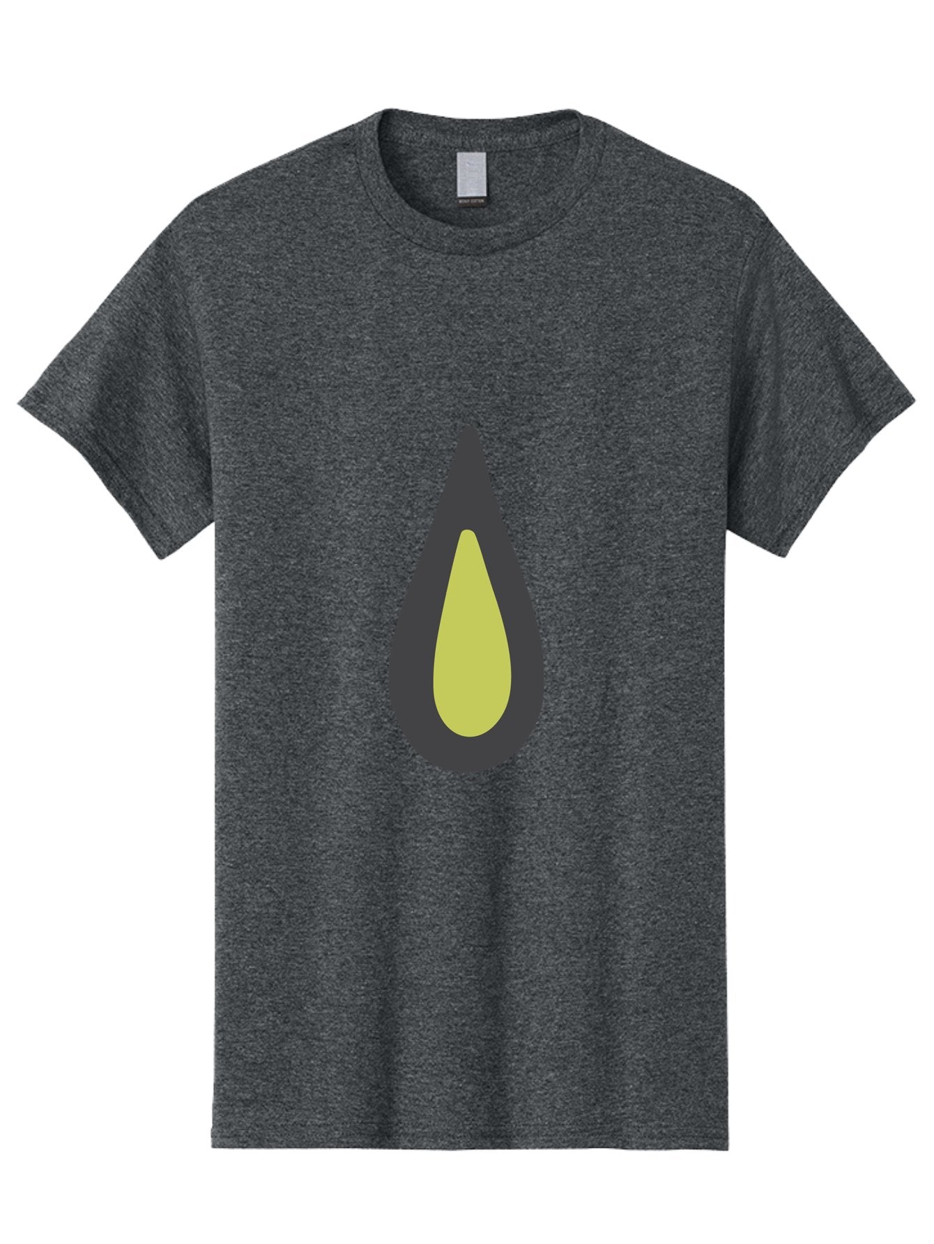 Avocado-2 Men'S Graphic Tee, 100% Cotton, Comfortable Casual Summer Wear, Machine Washable, Avocado Illustration, Simple Design, Minimalist Art, Yellow And Black Colors, Fruit Icon, Healthy Food Symbol, Green Background Ignored, Aad669 12