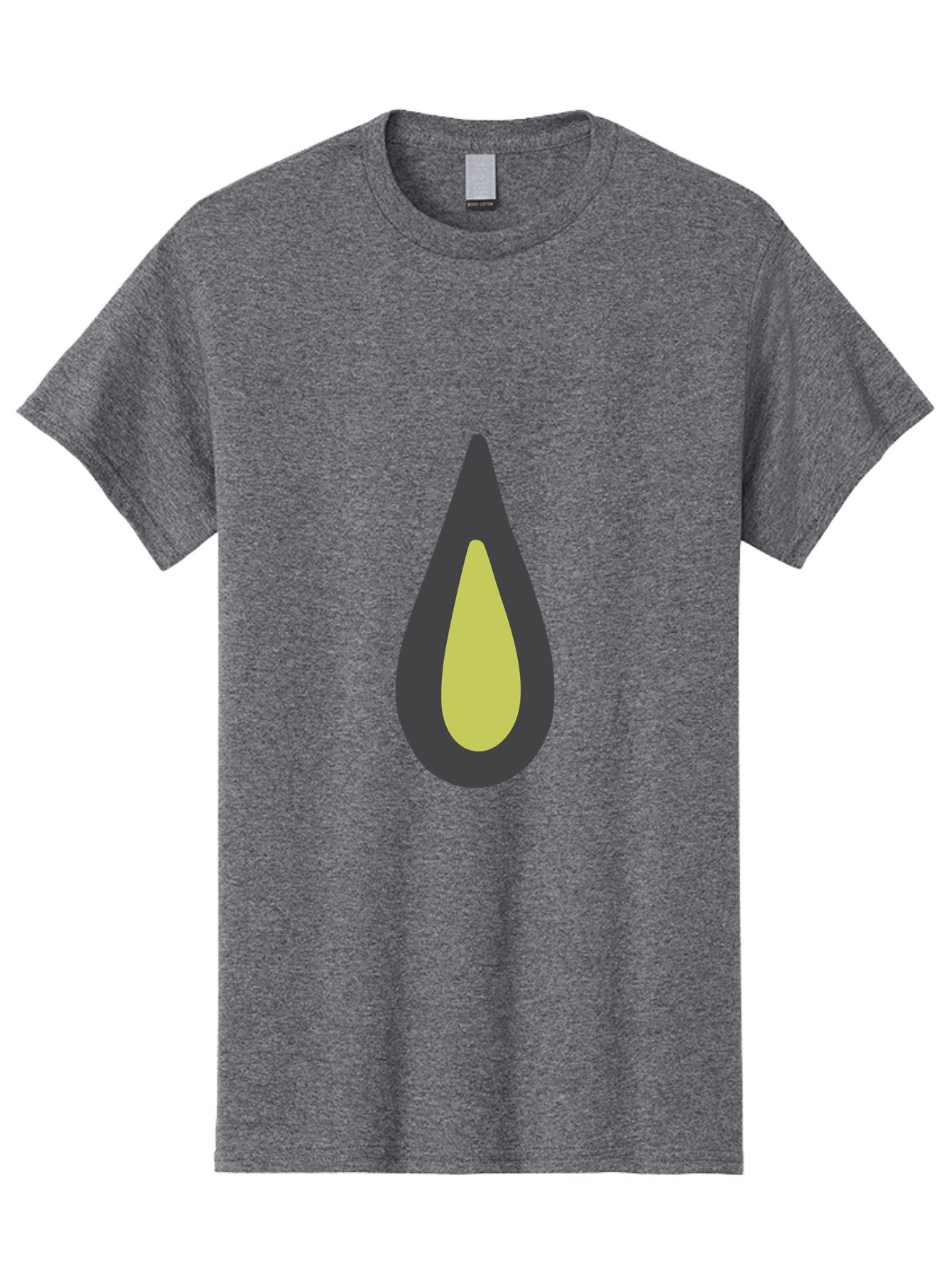 Avocado-2 Men'S Graphic Tee, 100% Cotton, Comfortable Casual Summer Wear, Machine Washable, Avocado Illustration, Simple Design, Minimalist Art, Yellow And Black Colors, Fruit Icon, Healthy Food Symbol, Green Background Ignored, Aad669 9