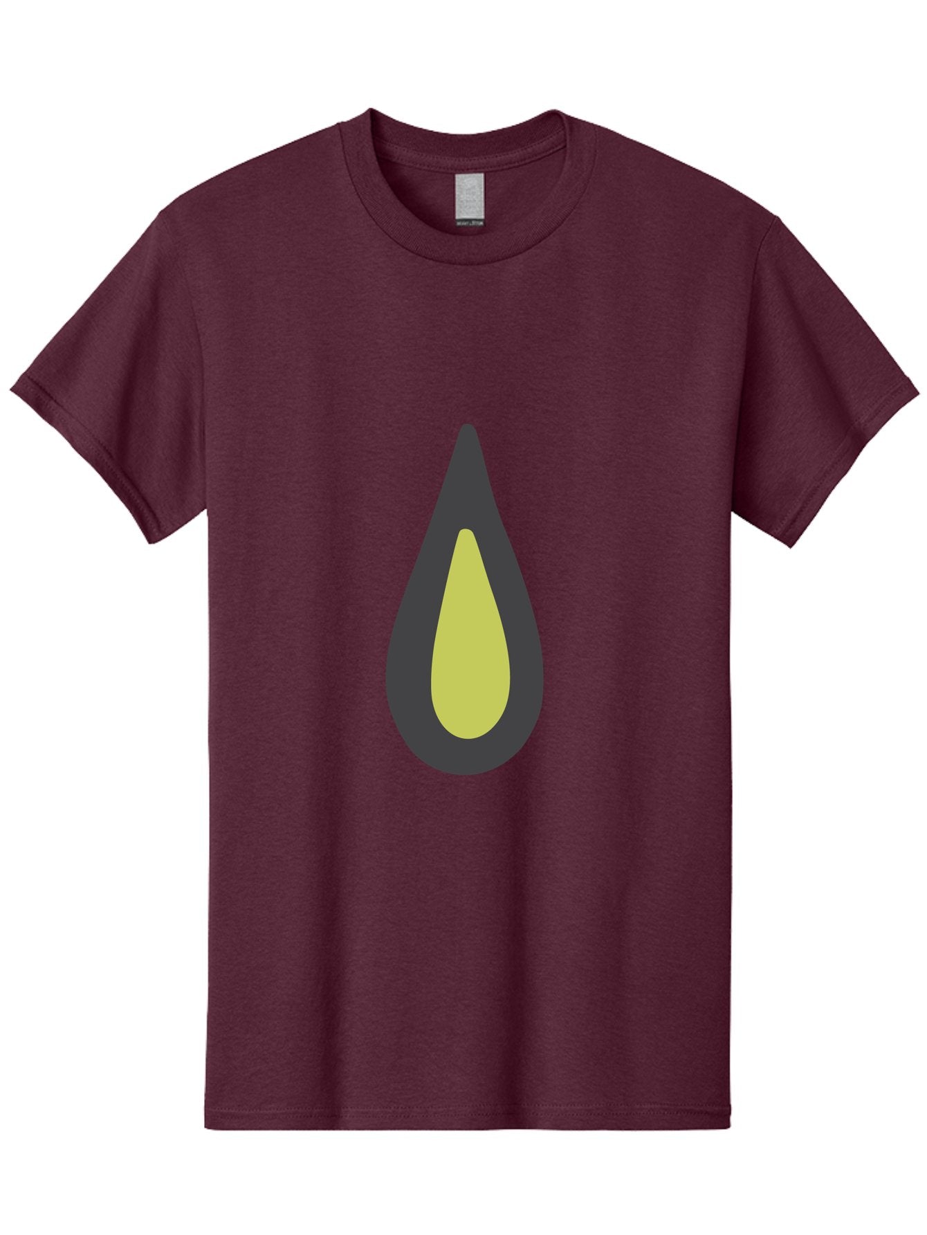 Avocado-2 Men'S Graphic Tee, 100% Cotton, Comfortable Casual Summer Wear, Machine Washable, Avocado Illustration, Simple Design, Minimalist Art, Yellow And Black Colors, Fruit Icon, Healthy Food Symbol, Green Background Ignored, Aad669 14
