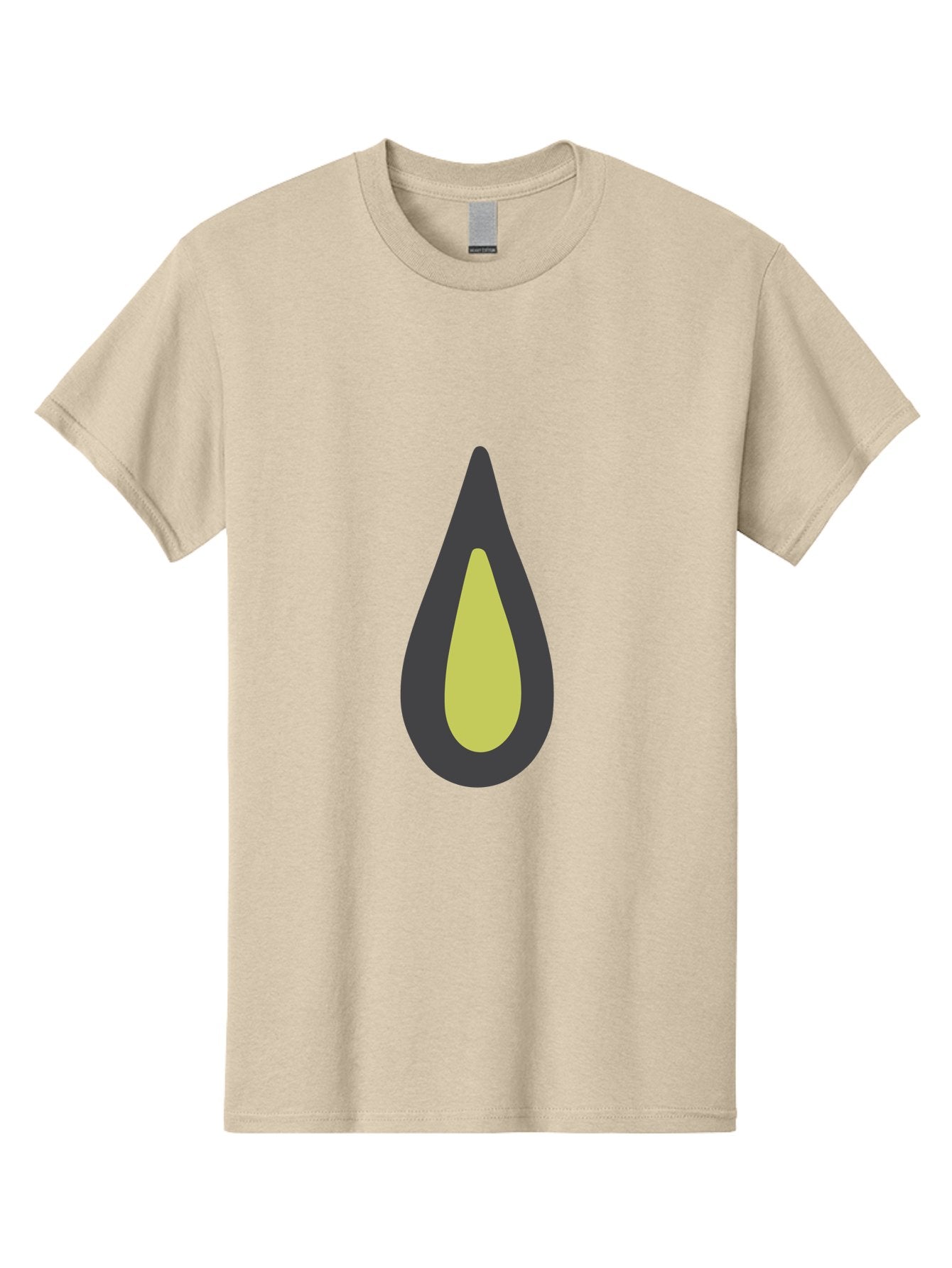 Avocado-2 Men'S Graphic Tee, 100% Cotton, Comfortable Casual Summer Wear, Machine Washable, Avocado Illustration, Simple Design, Minimalist Art, Yellow And Black Colors, Fruit Icon, Healthy Food Symbol, Green Background Ignored, Aad669 10