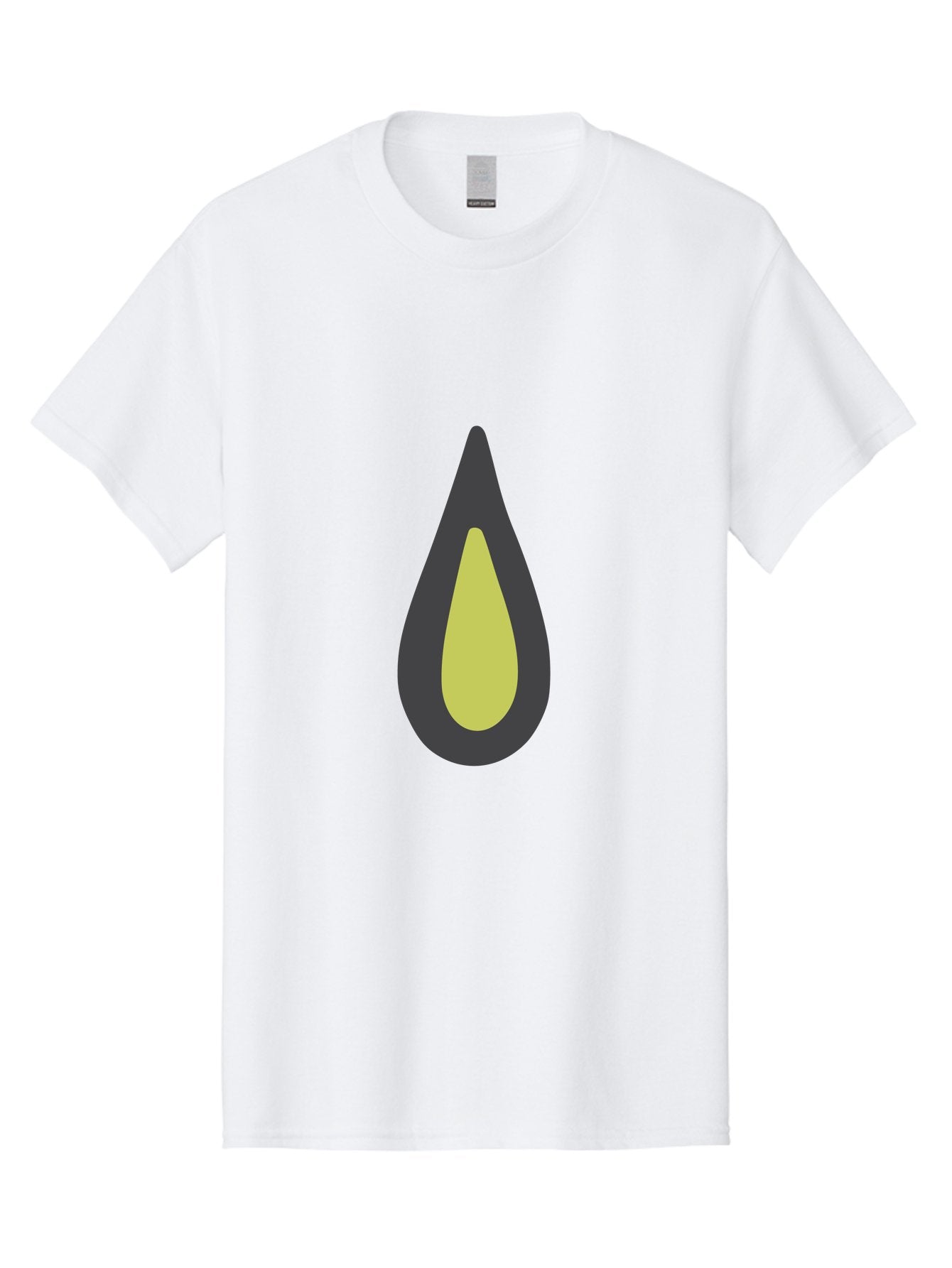 Avocado-2 Men'S Graphic Tee, 100% Cotton, Comfortable Casual Summer Wear, Machine Washable, Avocado Illustration, Simple Design, Minimalist Art, Yellow And Black Colors, Fruit Icon, Healthy Food Symbol, Green Background Ignored, Aad669 13