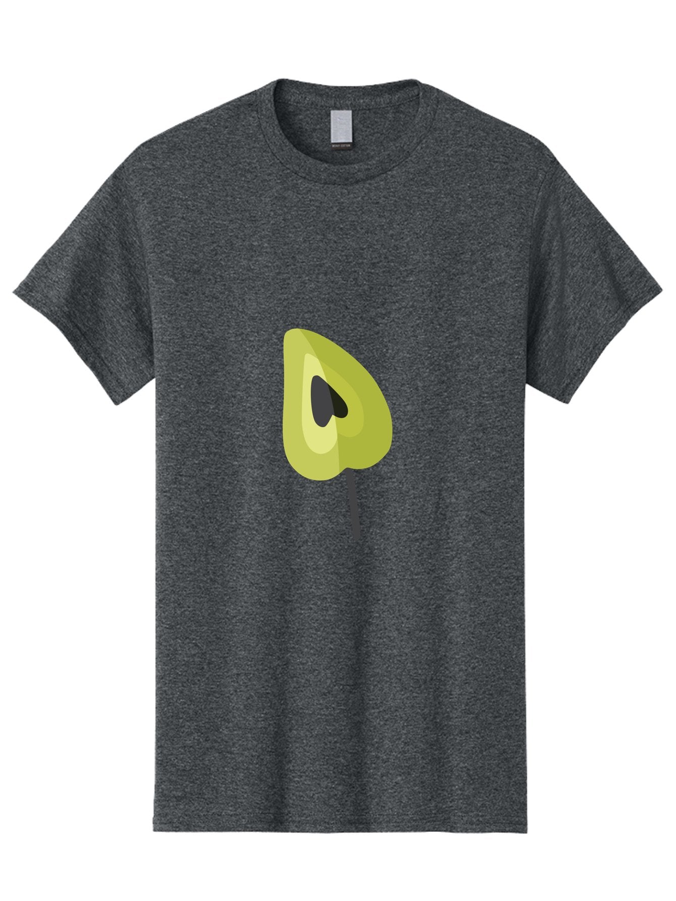 Avocado-Half Men'S Graphic Tee, 100% Cotton, Comfortable Casual Summer Wear, Machine Washable, Avocado Illustration, Halved Avocado, Heart Shape Pit, Simple Design, Minimalist Art, Food Graphic, Healthy Eating, Nutrition Symbol Aad670 13