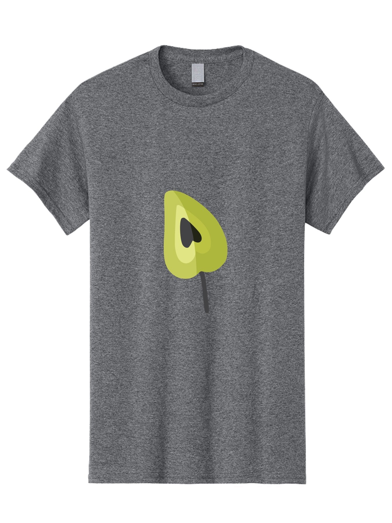 Avocado-Half Men'S Graphic Tee, 100% Cotton, Comfortable Casual Summer Wear, Machine Washable, Avocado Illustration, Halved Avocado, Heart Shape Pit, Simple Design, Minimalist Art, Food Graphic, Healthy Eating, Nutrition Symbol Aad670