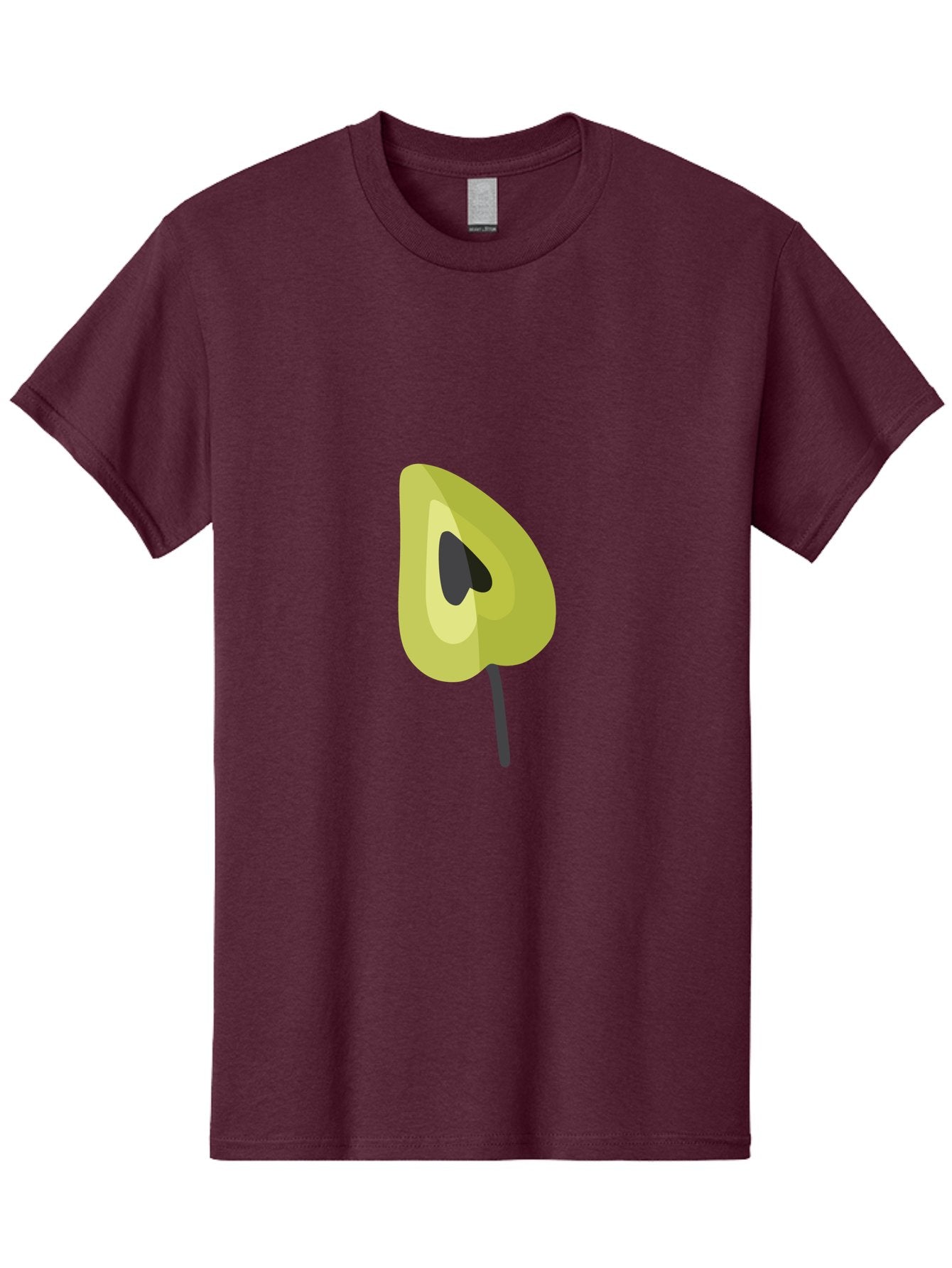 Avocado-Half Men'S Graphic Tee, 100% Cotton, Comfortable Casual Summer Wear, Machine Washable, Avocado Illustration, Halved Avocado, Heart Shape Pit, Simple Design, Minimalist Art, Food Graphic, Healthy Eating, Nutrition Symbol Aad670 3