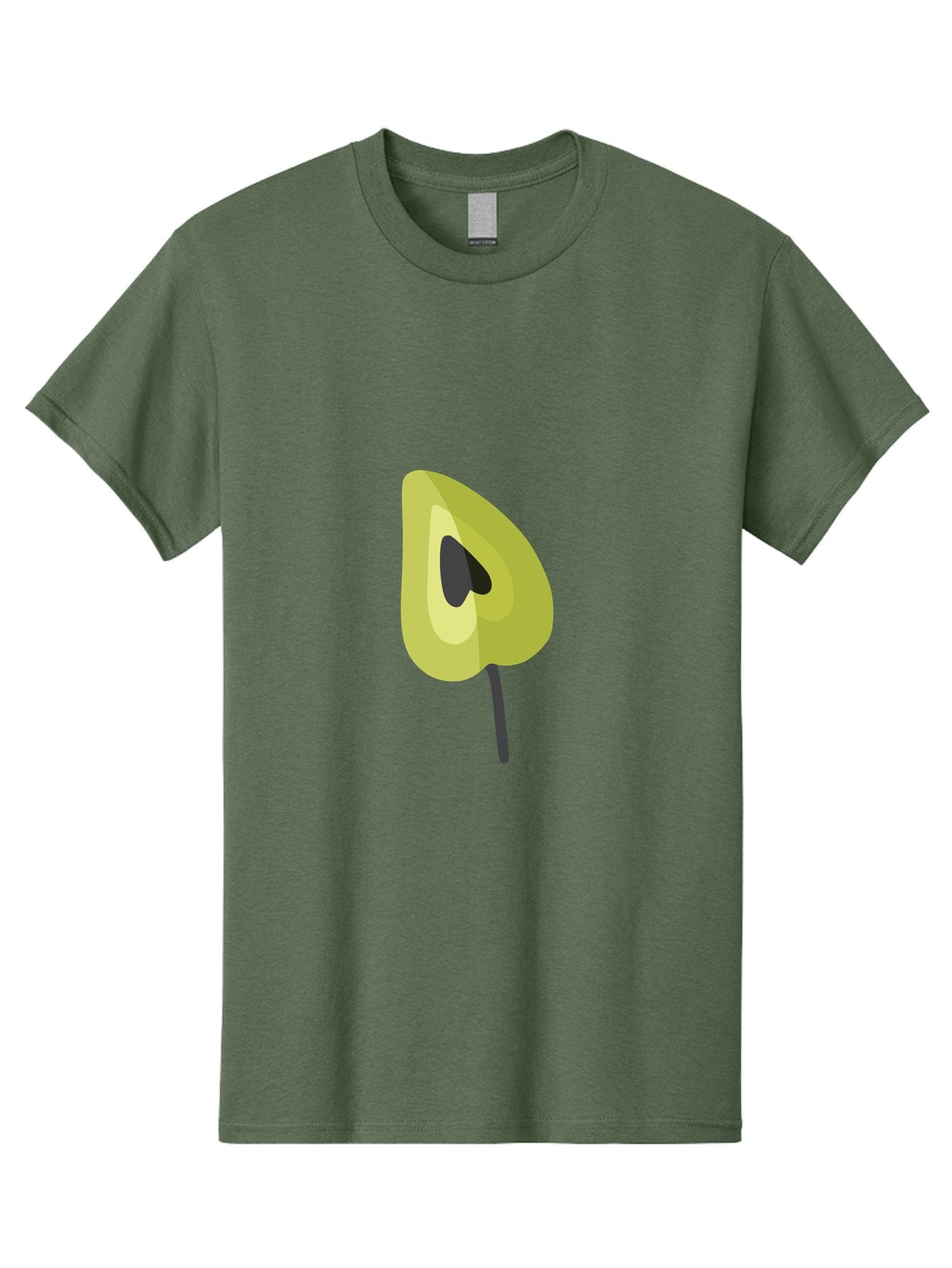 Avocado-Half Men'S Graphic Tee, 100% Cotton, Comfortable Casual Summer Wear, Machine Washable, Avocado Illustration, Halved Avocado, Heart Shape Pit, Simple Design, Minimalist Art, Food Graphic, Healthy Eating, Nutrition Symbol Aad670 14