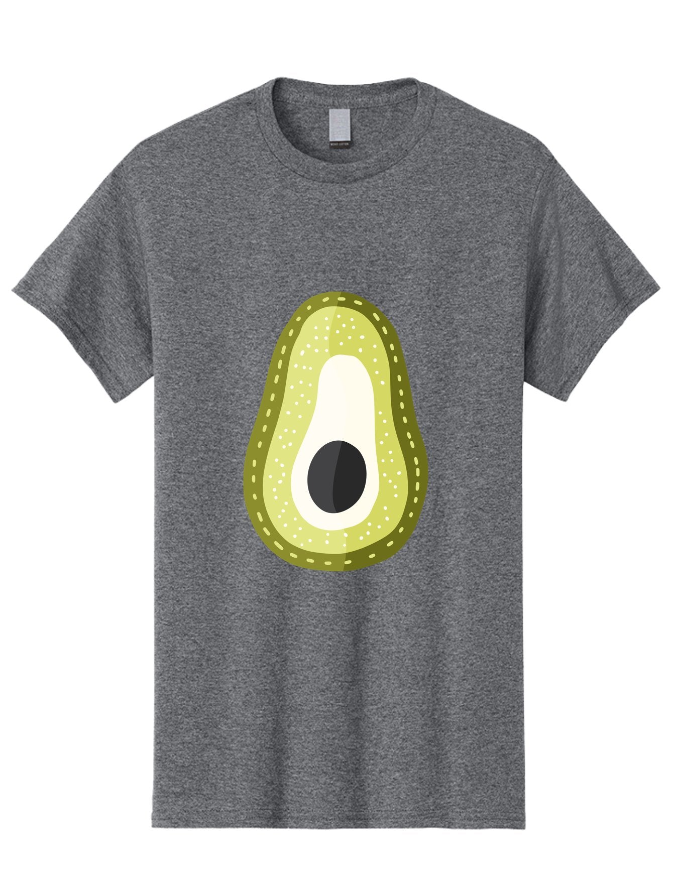Avocado Men'S Graphic Tee, 100% Cotton, Comfortable Casual Summer Wear, Machine Washable, Avocado Slice, Ripe Avocado, Green Fruit, Single Pit, Avocado Texture, Cartoon Style, Healthy Eating, Nutritious Food, Fruit Illustration Aad671 3