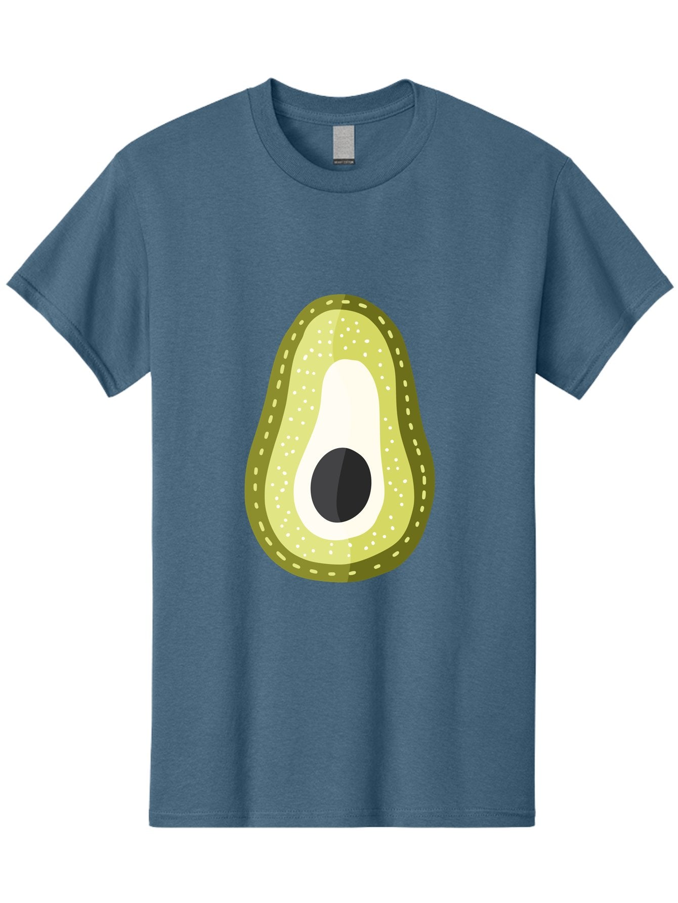 Avocado Men'S Graphic Tee, 100% Cotton, Comfortable Casual Summer Wear, Machine Washable, Avocado Slice, Ripe Avocado, Green Fruit, Single Pit, Avocado Texture, Cartoon Style, Healthy Eating, Nutritious Food, Fruit Illustration Aad671 9