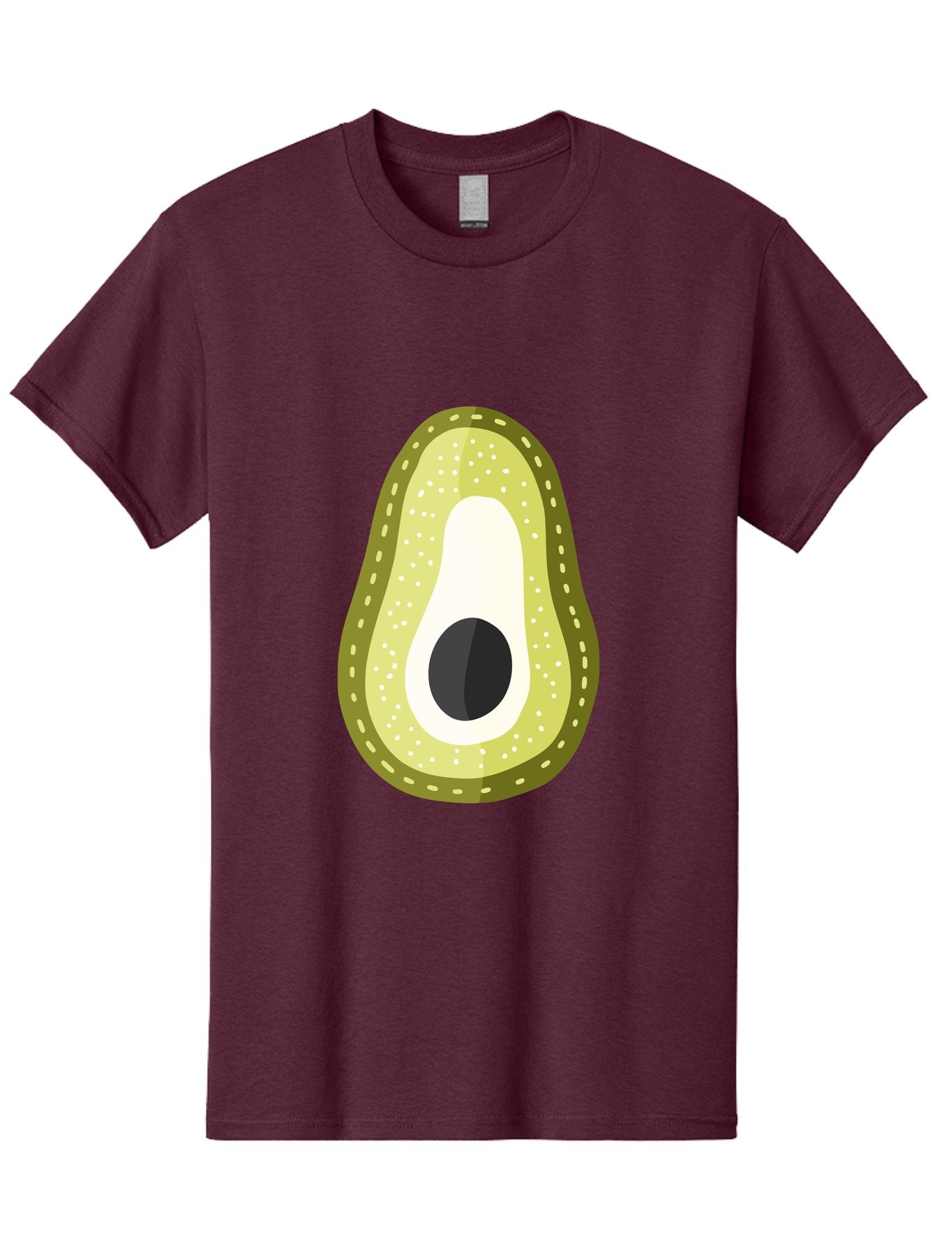 Avocado Men'S Graphic Tee, 100% Cotton, Comfortable Casual Summer Wear, Machine Washable, Avocado Slice, Ripe Avocado, Green Fruit, Single Pit, Avocado Texture, Cartoon Style, Healthy Eating, Nutritious Food, Fruit Illustration Aad671 12