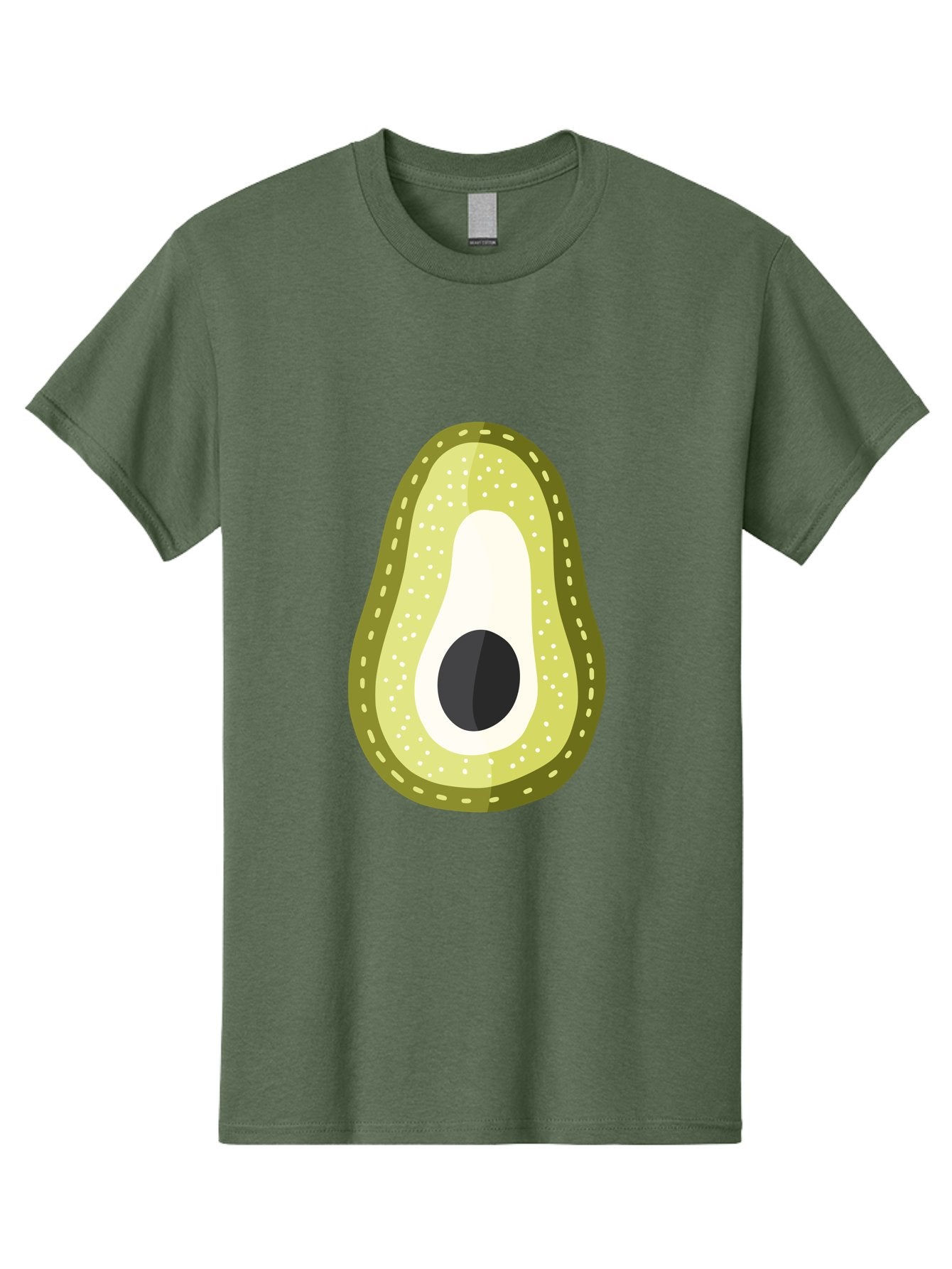 Avocado Men'S Graphic Tee, 100% Cotton, Comfortable Casual Summer Wear, Machine Washable, Avocado Slice, Ripe Avocado, Green Fruit, Single Pit, Avocado Texture, Cartoon Style, Healthy Eating, Nutritious Food, Fruit Illustration Aad671 14