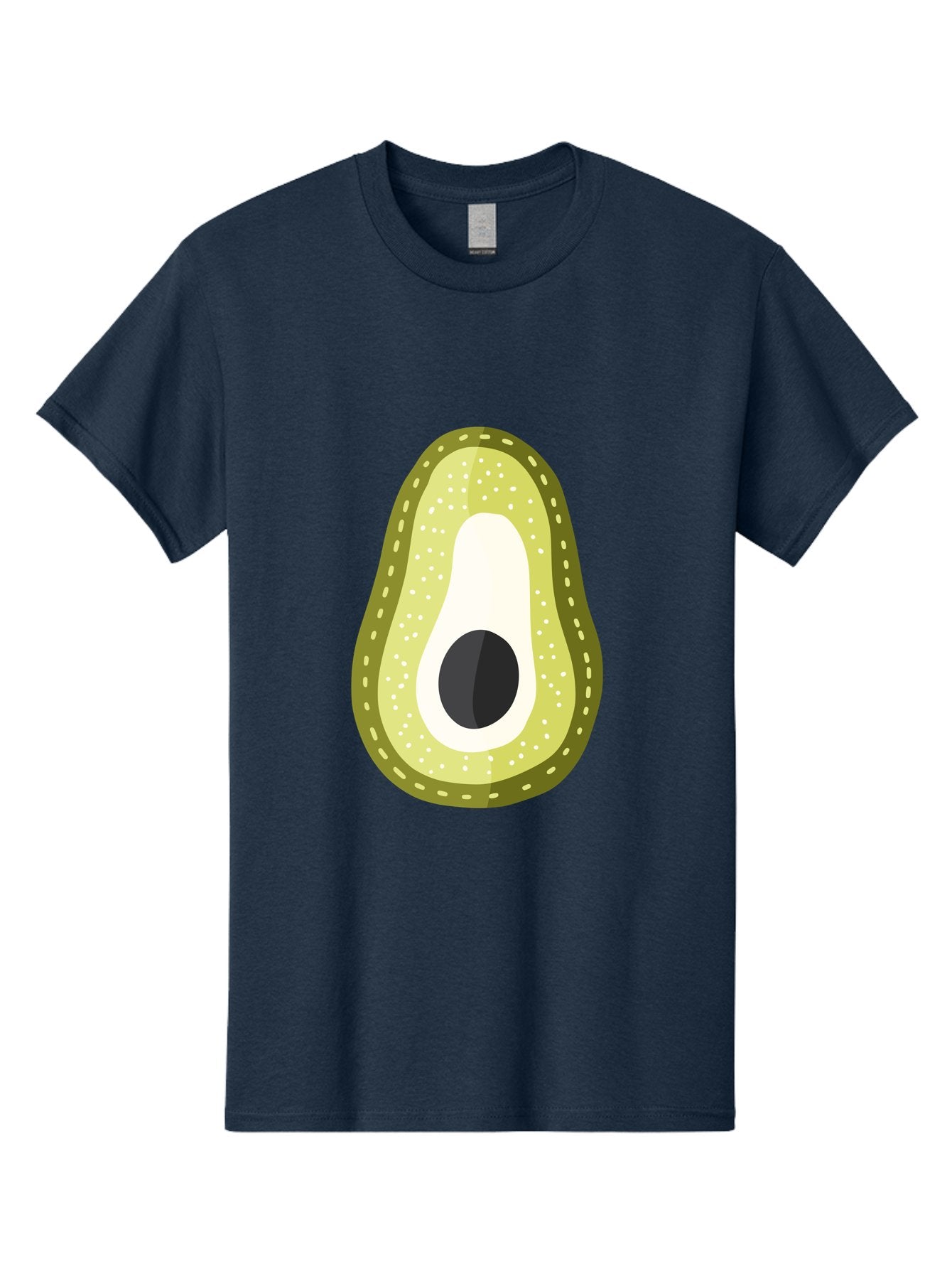 Avocado Men'S Graphic Tee, 100% Cotton, Comfortable Casual Summer Wear, Machine Washable, Avocado Slice, Ripe Avocado, Green Fruit, Single Pit, Avocado Texture, Cartoon Style, Healthy Eating, Nutritious Food, Fruit Illustration Aad671 13