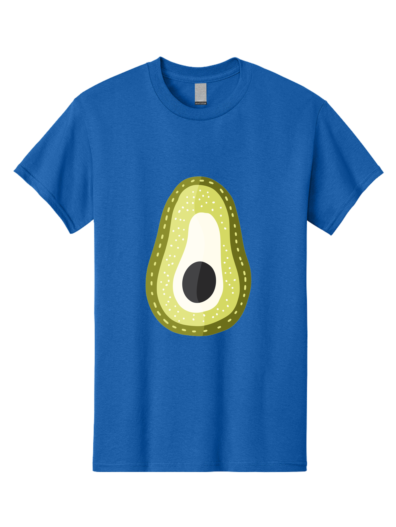 Avocado Men'S Graphic Tee, 100% Cotton, Comfortable Casual Summer Wear, Machine Washable, Avocado Slice, Ripe Avocado, Green Fruit, Single Pit, Avocado Texture, Cartoon Style, Healthy Eating, Nutritious Food, Fruit Illustration Aad671