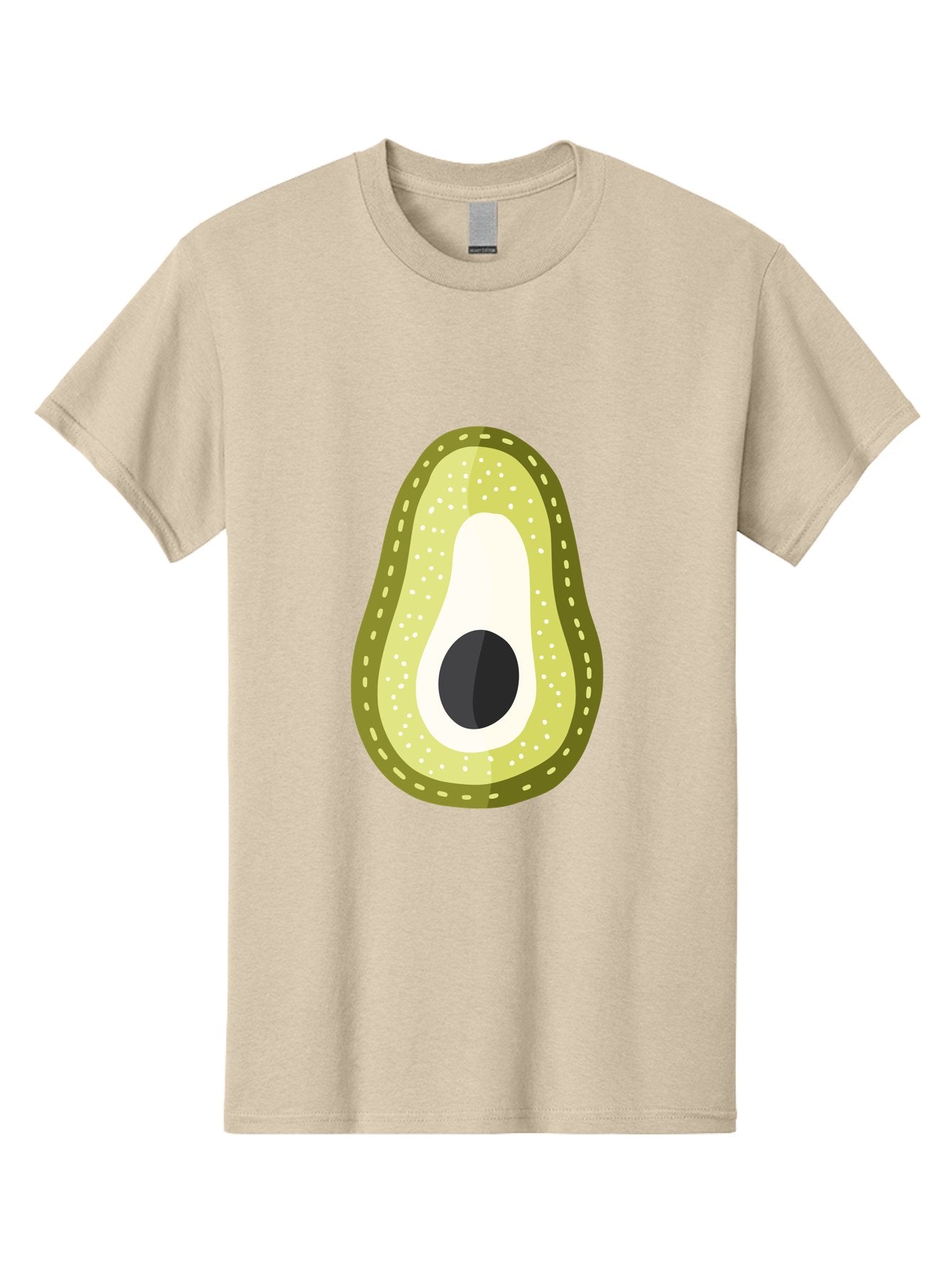 Avocado Men'S Graphic Tee, 100% Cotton, Comfortable Casual Summer Wear, Machine Washable, Avocado Slice, Ripe Avocado, Green Fruit, Single Pit, Avocado Texture, Cartoon Style, Healthy Eating, Nutritious Food, Fruit Illustration Aad671 4