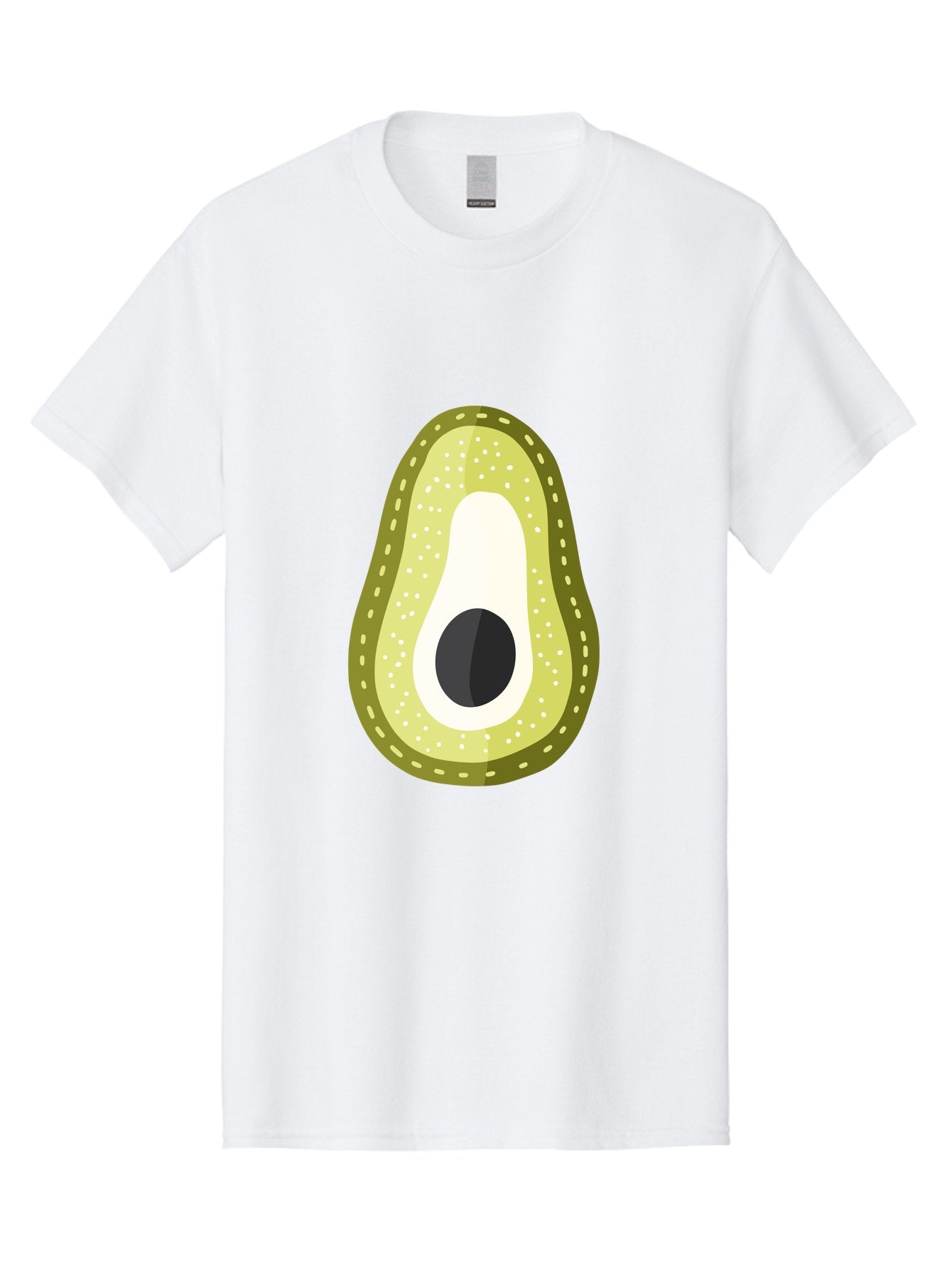 Avocado Men'S Graphic Tee, 100% Cotton, Comfortable Casual Summer Wear, Machine Washable, Avocado Slice, Ripe Avocado, Green Fruit, Single Pit, Avocado Texture, Cartoon Style, Healthy Eating, Nutritious Food, Fruit Illustration Aad671 8