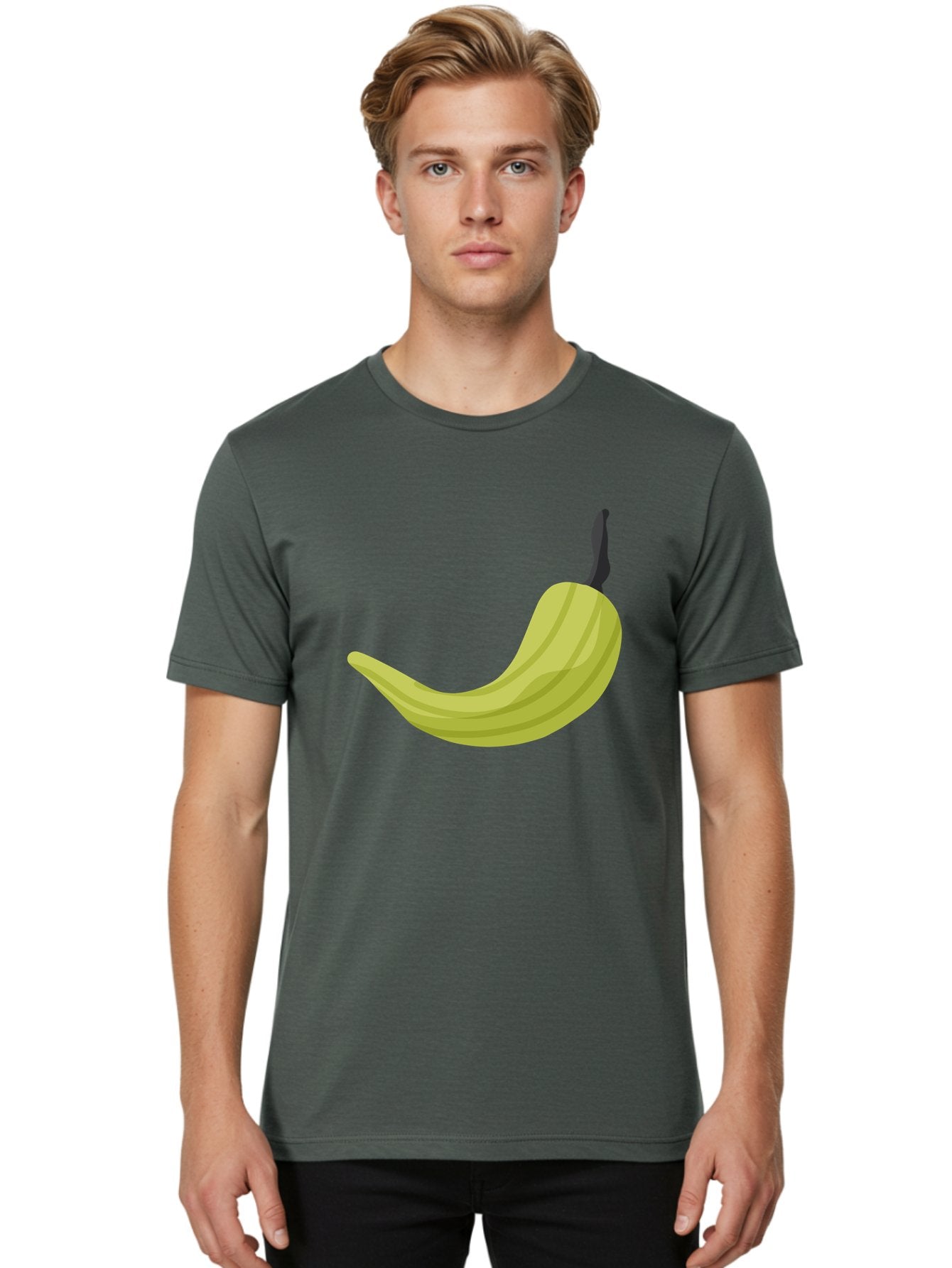Banana Men'S Graphic Tee, 100% Cotton, Comfortable Casual Summer Wear, Machine Washable, Yellow Banana, Ripe Fruit, Healthy Snack, Digital Illustration, Cartoon Style, Simple Design, Fruit Icon Aad672 26